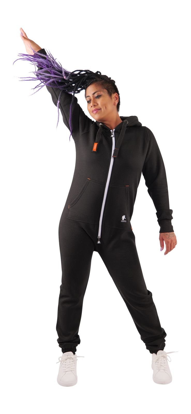 O'Poppy Jumpsuit »Damen Schwarz« (1-tlg) mit Kapuze online kaufen | OTTO