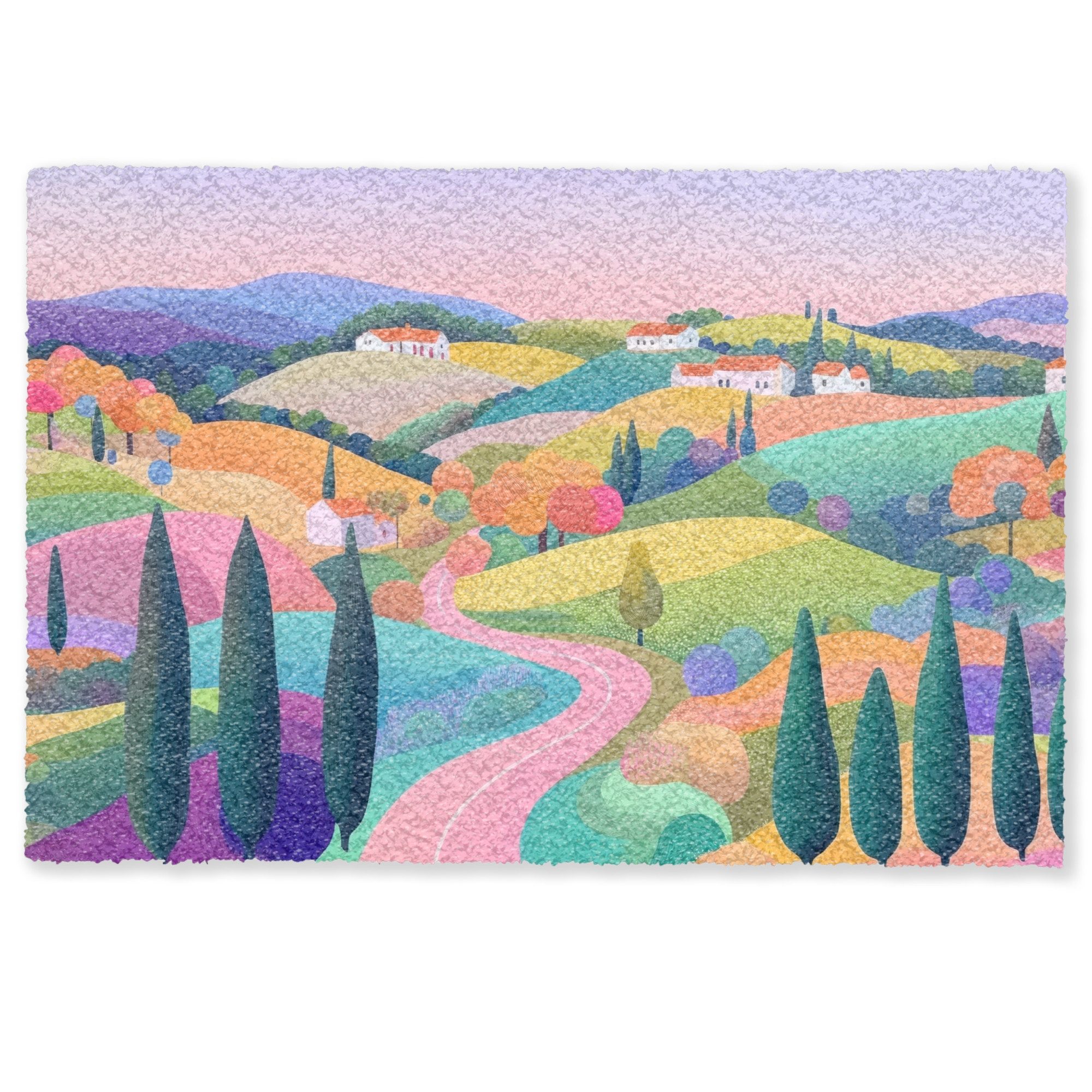 MuchoWow Fußmatte Landschaft - Lila - günstig online kaufen