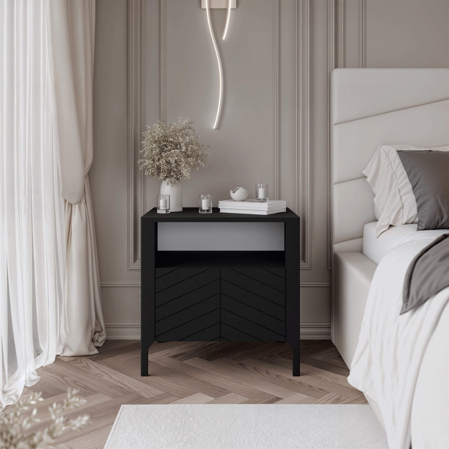 Lookway Nachttisch LUMI (1x Nachttisch), Breite: 54 cm