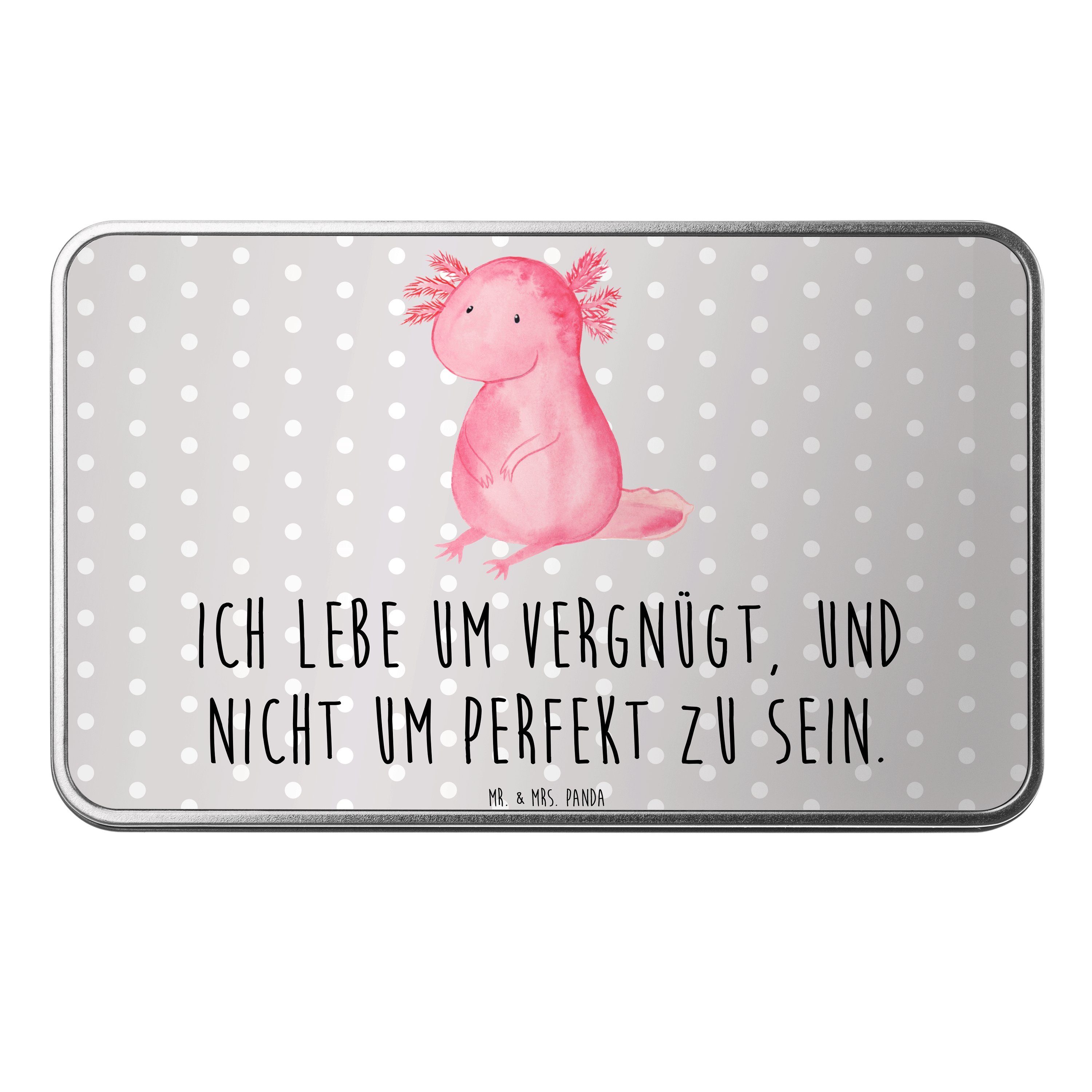 Geschenk, (1 Leben Versperbox, Panda Axolotl - & Mrs. St) Grau fröhlich, Molch, Pastell Dose Mr. -