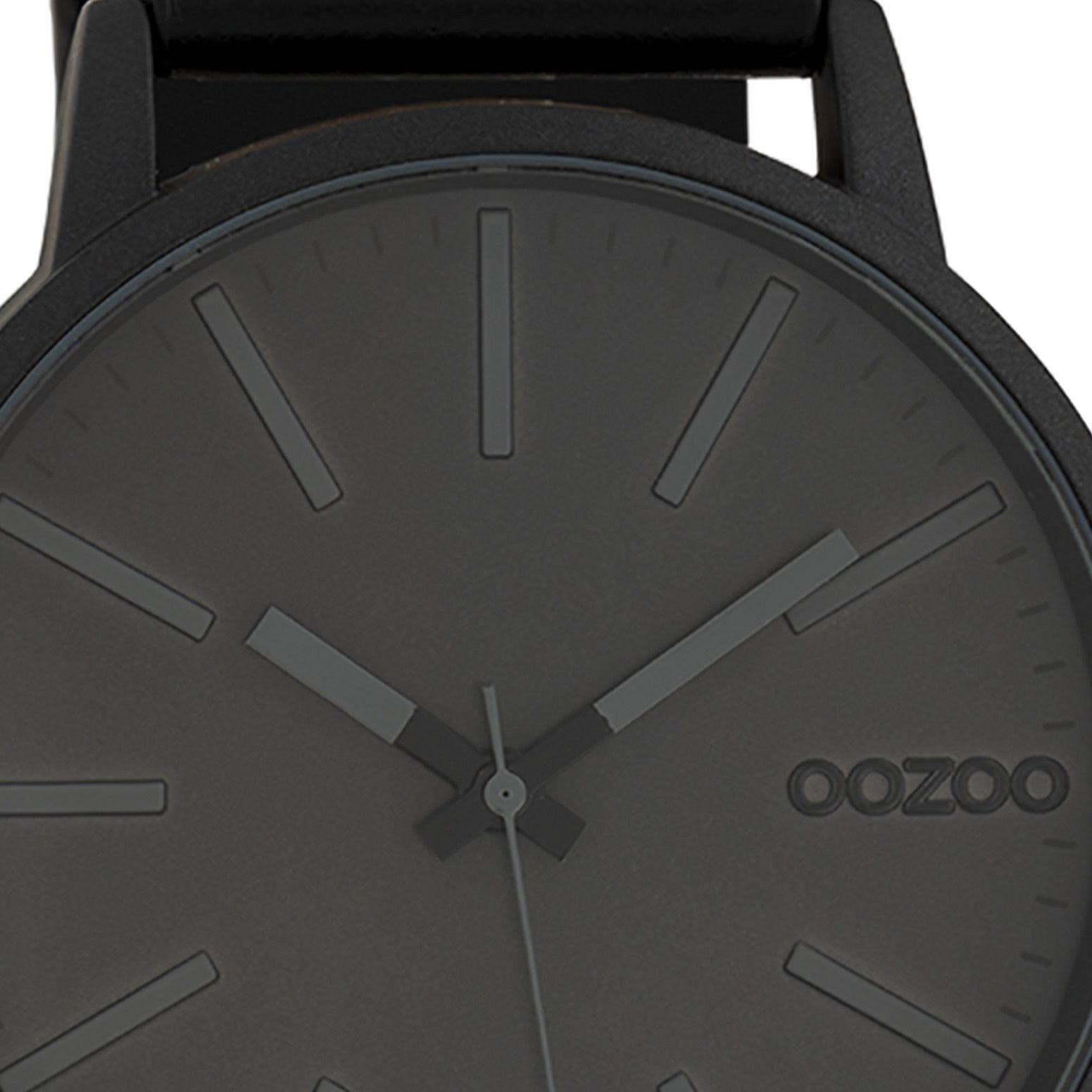 Fashion-Style Timepieces Damenuhr (ca. groß Analog, rund, Damen OOZOO Lederarmband, 45mm) Armbanduhr Quarzuhr Oozoo