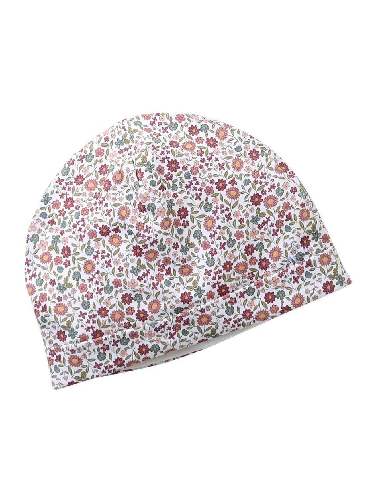 Beanie Blumiges Set aus Mütze und Snood für Mädchen