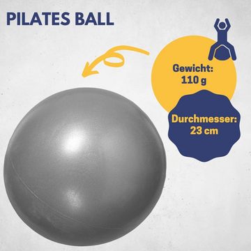 Best Sporting Sitzball Pilates Ball 22 cm in anthrazit I Gymnastikball klein aufblasbar, Ein leichter, weicher und griffiger Ball.