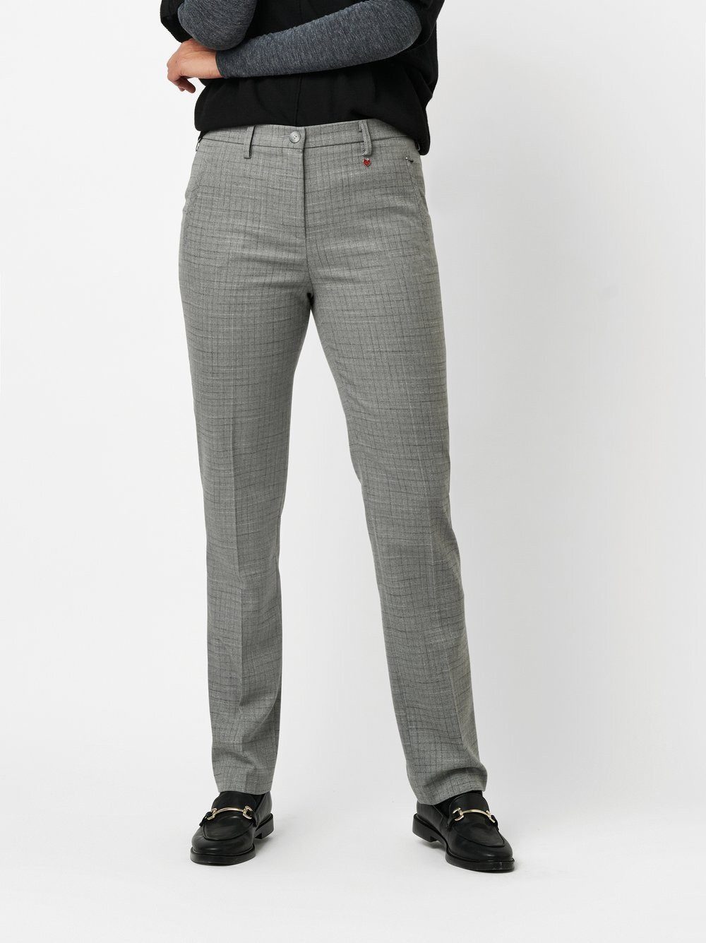 Relaxed by TONI Stretch-Hose Meine beste Freundin mit dezentem Karomuster günstig online kaufen