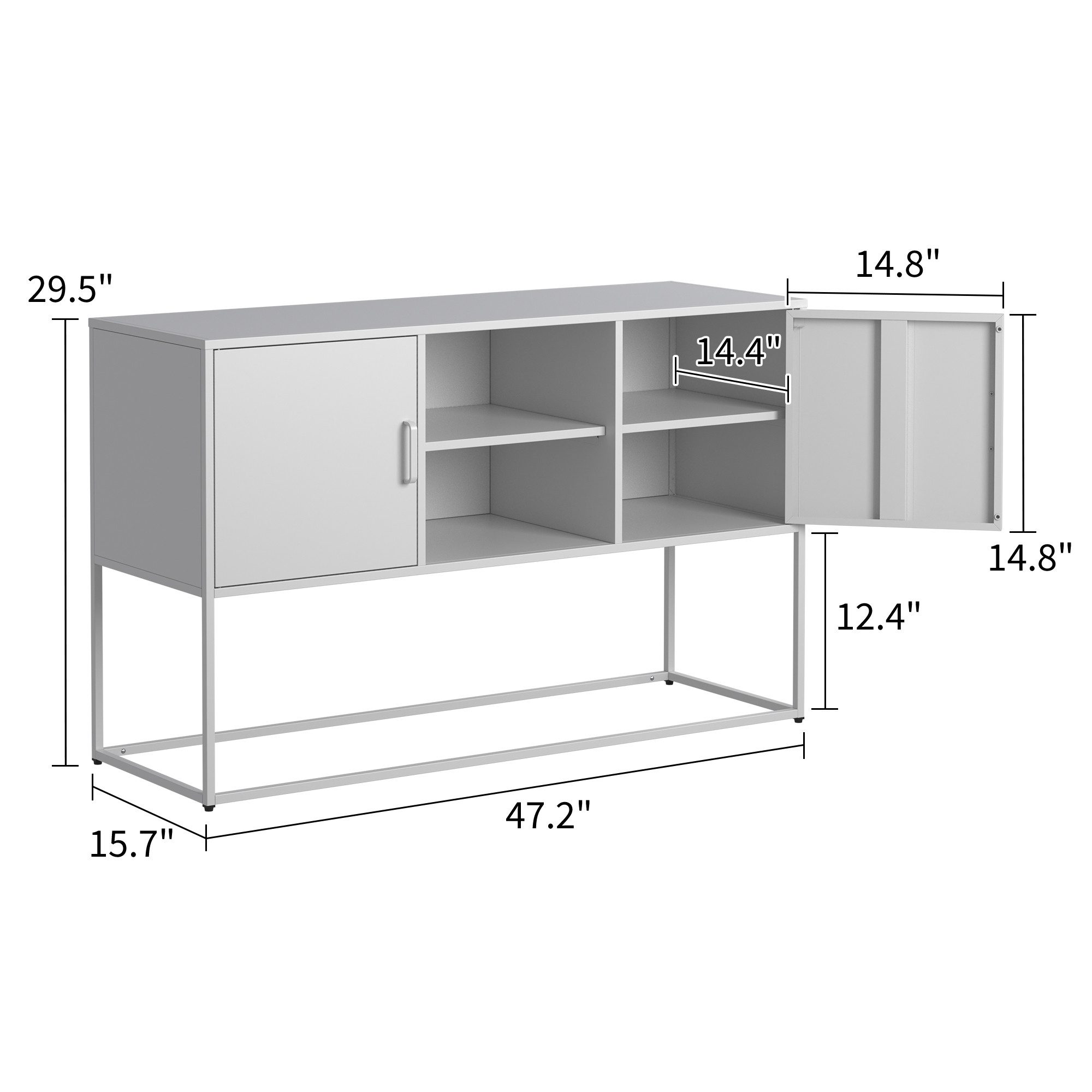 bizoemade Sideboard Modernes Buffet-Schränkchen mit 2 Türen und Einlegeböde günstig online kaufen