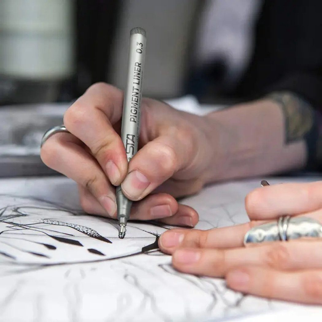 TUABUR Künstlerstift Micro-Fineliner-Tintenstift: Ideal Zeichnen zum Illustrieren und