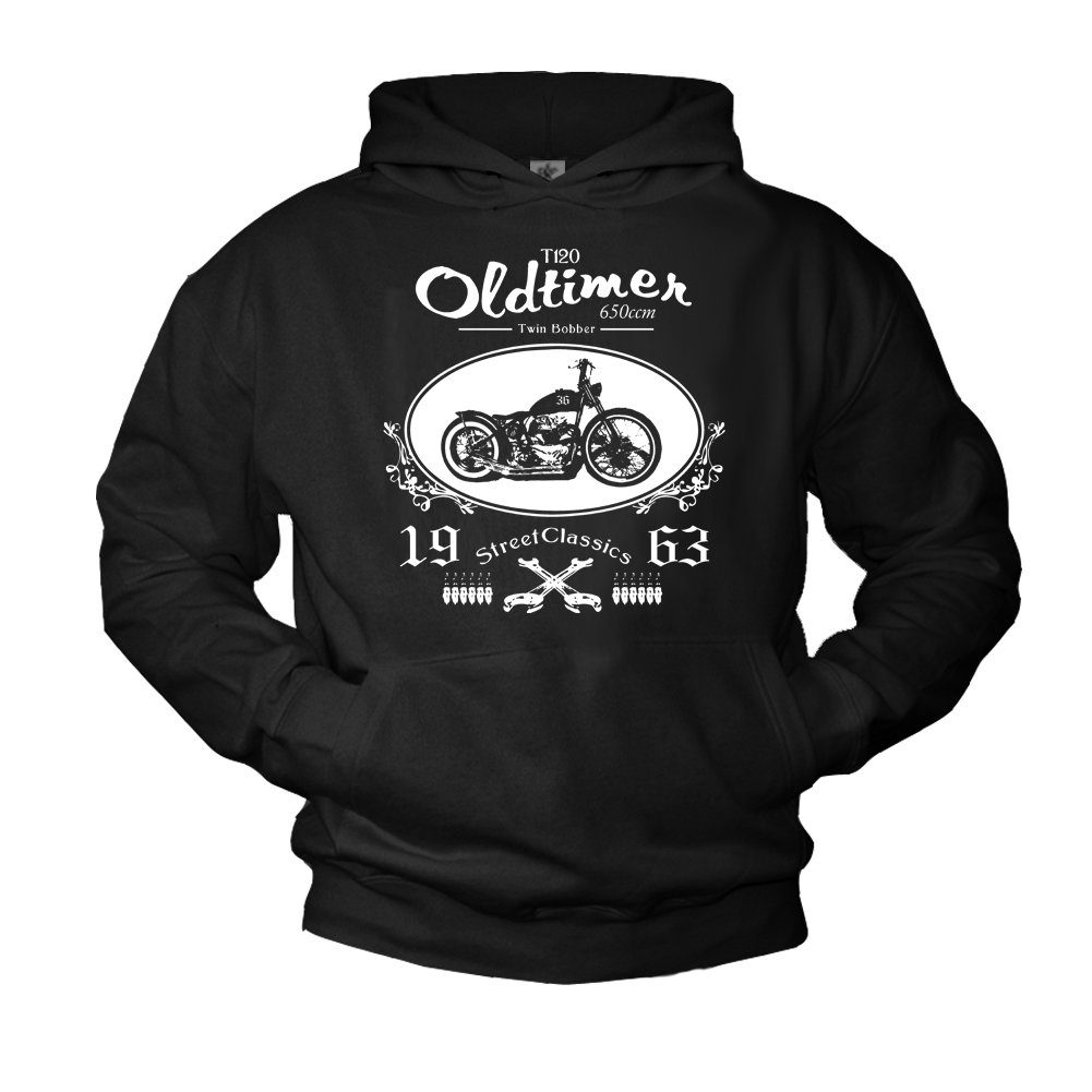 Herren mit Kapuzenpullover Bekleidung Sweatshirt Pullover MAKAYA Kapuze Motorrad Männer Biker