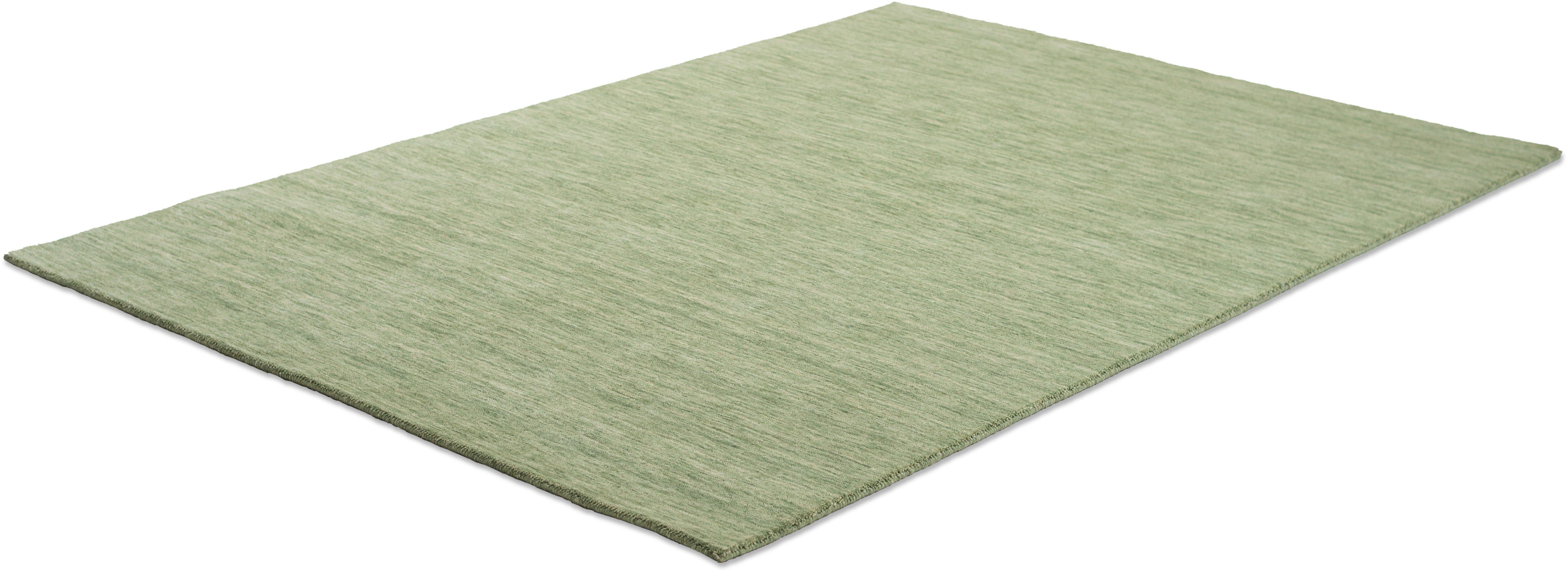 OTTO home Wollteppich Karchau, rechteckig, Höhe: 13 mm, Handweb Teppich, meliert, reine Wolle, handgewebt, brilliante Farben