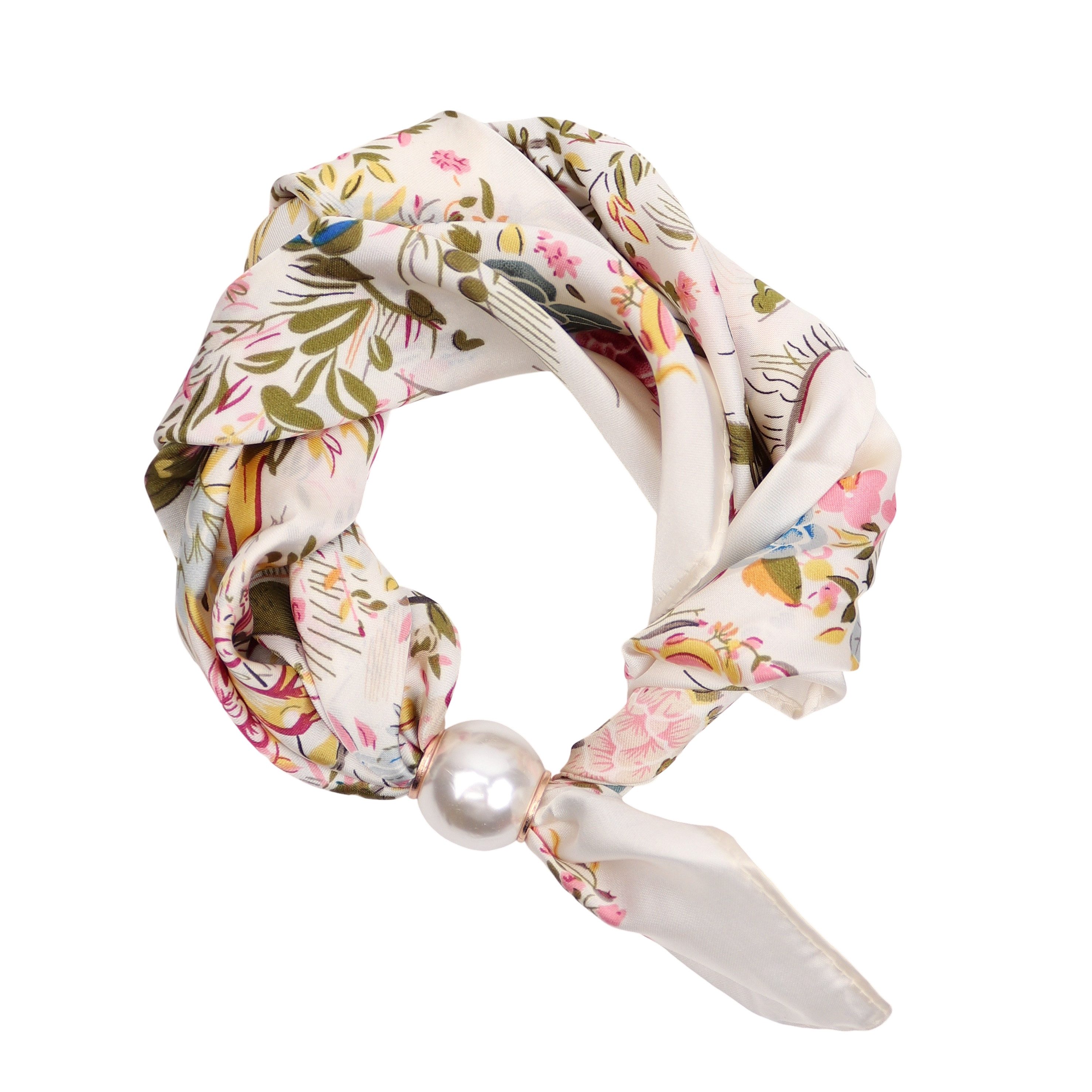 MIRROSI Nickituch Schmales Halstuch mit magnetischem Clip, Damen Halstuch deal für Frühling,Sommer, Herbst – Bild 2 von 4