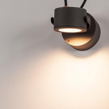 SLV Deckenleuchte Außenwandleuchte Sitra, GX53, anthrazit, keine Angabe, Leuchtmittel enthalten: Nein, warmweiss, Aussenlampe, Aussenwandleuchte, Outdoor-Leuchte