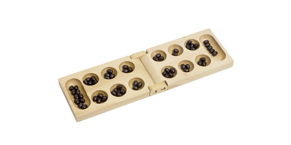 Gollnest & Kiesel Spiel Goki HS325 - Kalaha Spiel im Baumwollbeutel, Klappformat