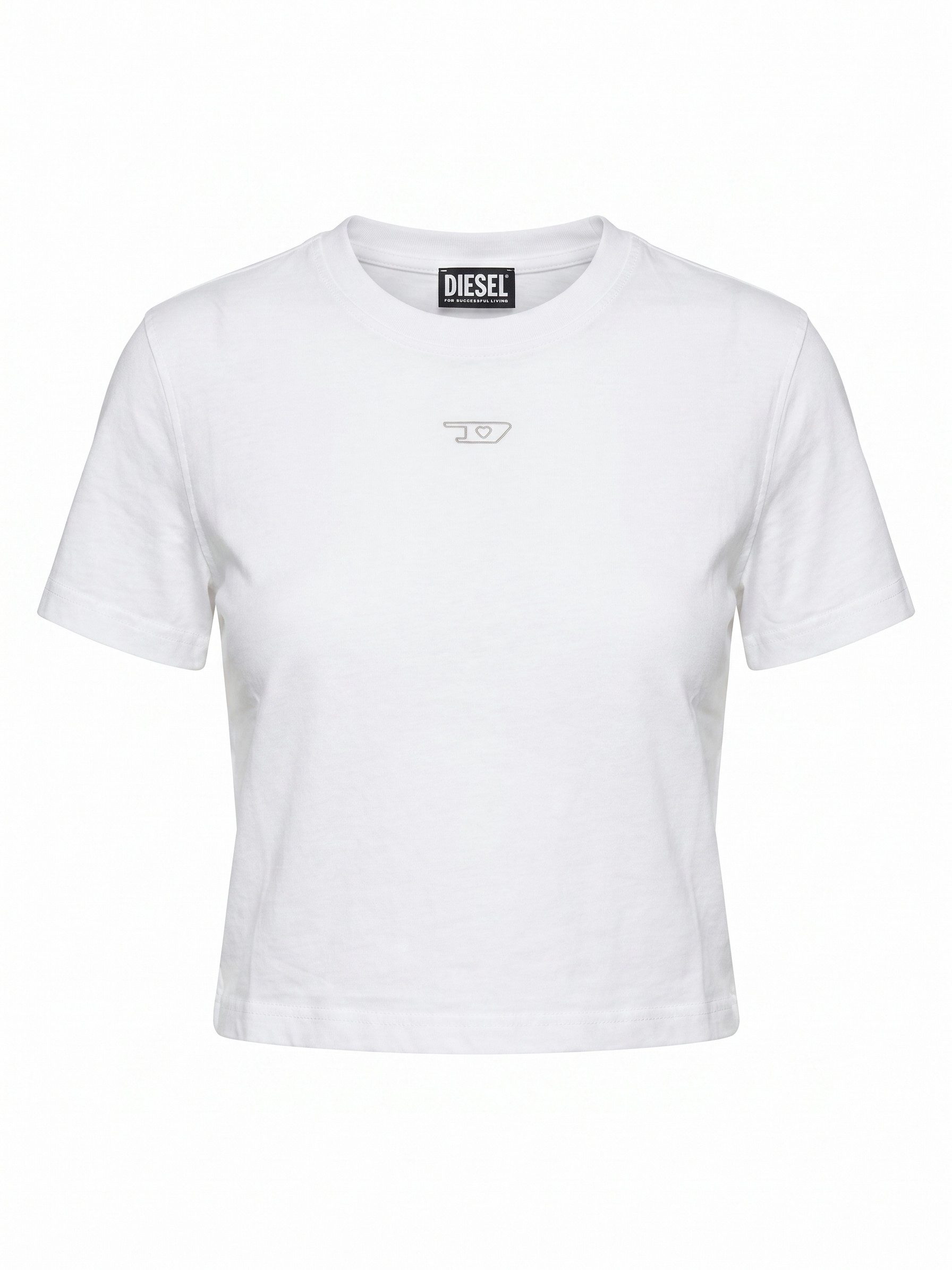 Diesel Rundhalsshirt Cropped Top - T-REG-CR-1 Regular Fit Crop Shirt