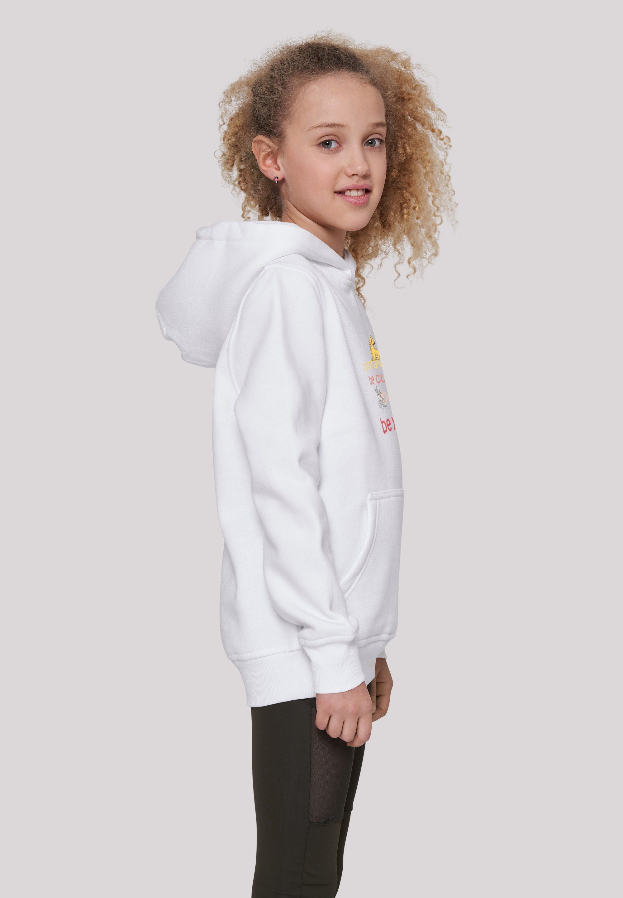 Sweatshirt F4NT4STIC weiß Be Unisex Brave Disney Merch,Jungen,Mädchen,Bedruckt Curious Be Kinder,Premium