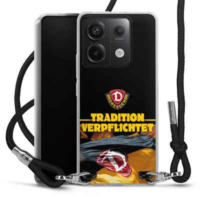 DeinDesign Handyhülle SG Dynamo Dresden Fanartikel SGD Tradition Verpflichtet Dynamo Dresden, Xiaomi Redmi Note 13 Pro 5G Handykette Hülle mit Band Cover mit Kette