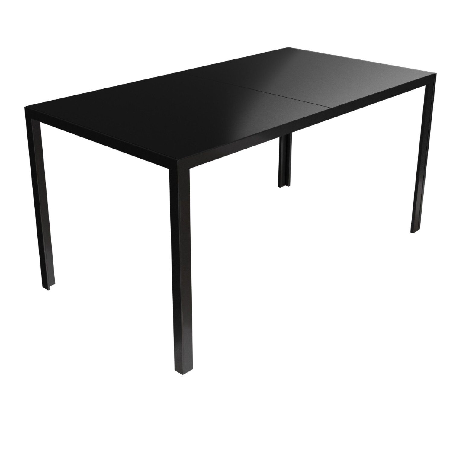 Mojawo Küchentisch Gartentisch Esstisch Outdoor Tisch Glastisch Gartenmöbel 150x80 cm