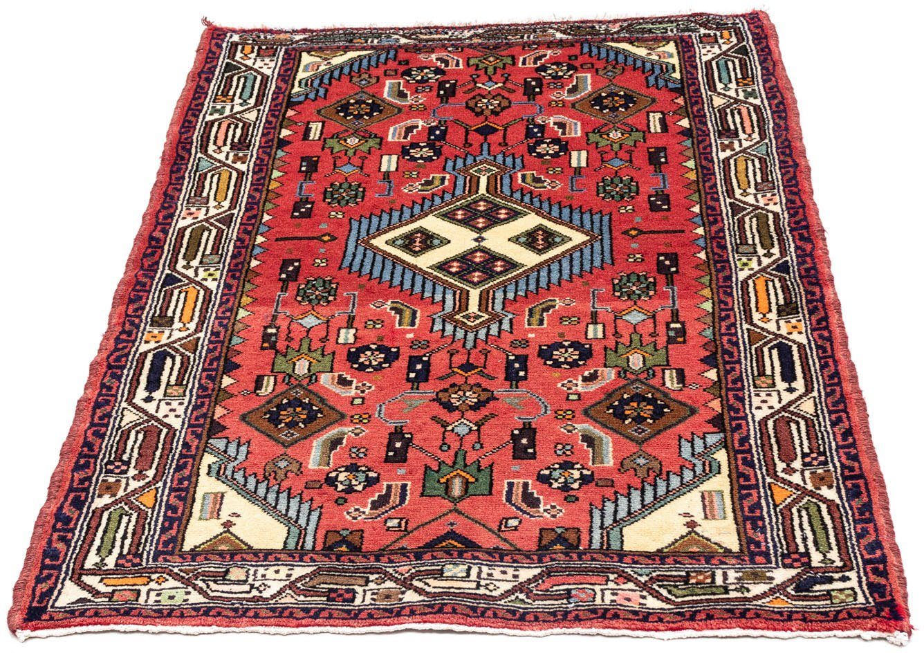 Wollteppich Hosseinabad Medaillon Rosso 130 x 82 cm, morgenland, rechteckig, Höhe: 10 mm, Handgeknüpft