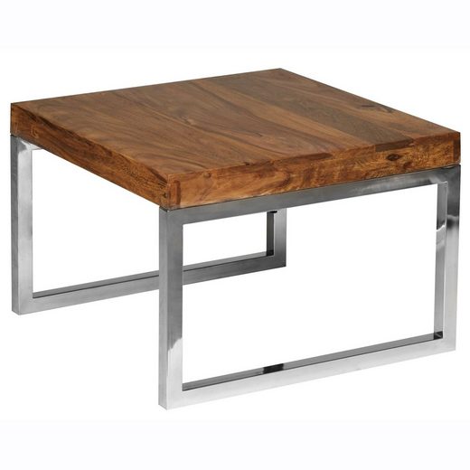 FINEBUY Beistelltisch »FB36082«, Beistelltisch MassivHolz