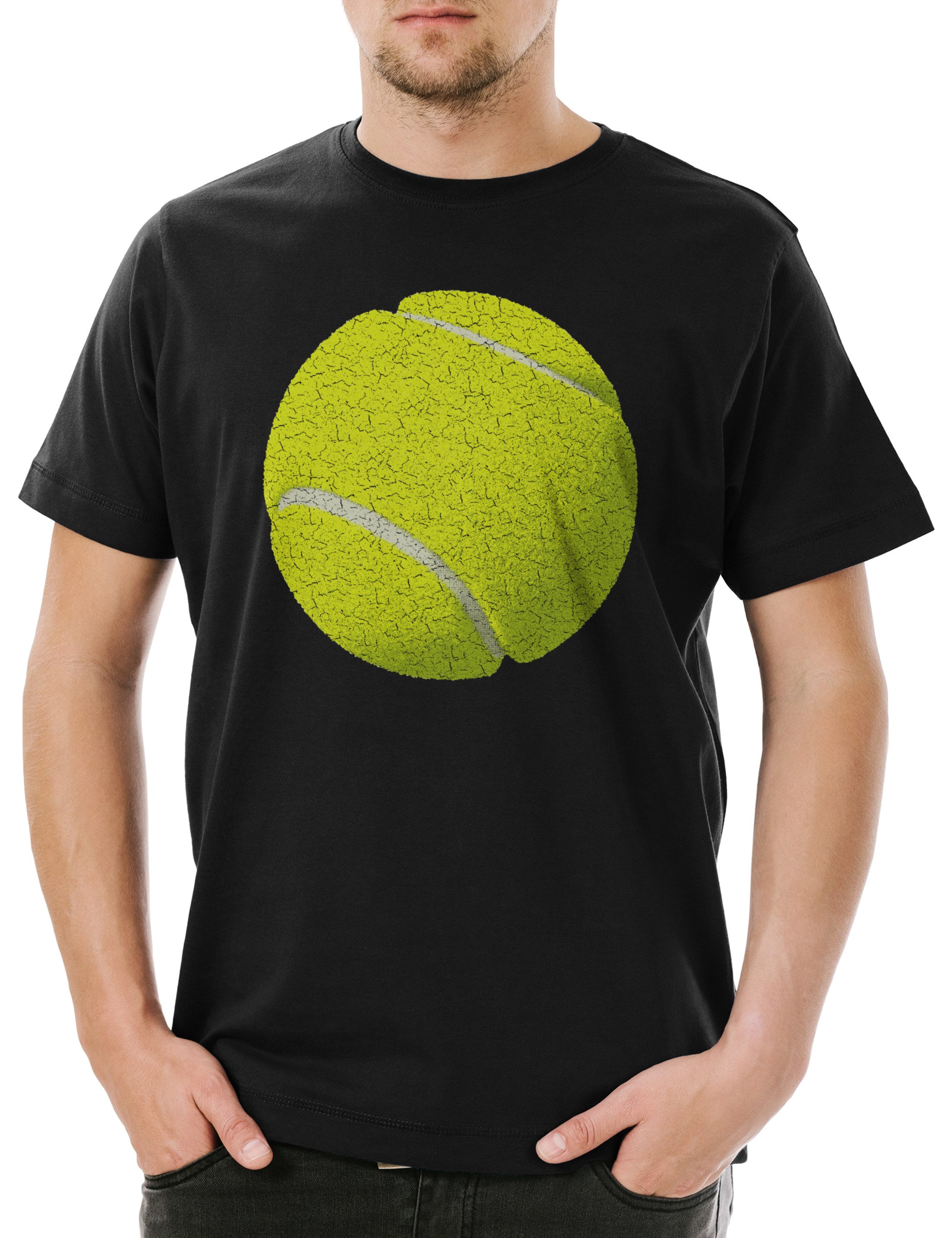 Print-Shirt Tennis Ball Herren T-Shirt Player Passion Love Addiction Spieler Sport