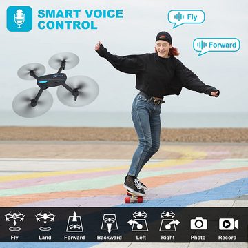 ZREE Drohne mit 4K Kamera Faltbare-Quadcopter FPV RC Drohne (4K Ultra HD, Geschenke für Kinder Jungen/Mädchen, mit 3D-Flips/Höhenhaltung/Gesten-Selfie/Wegpunktflug)