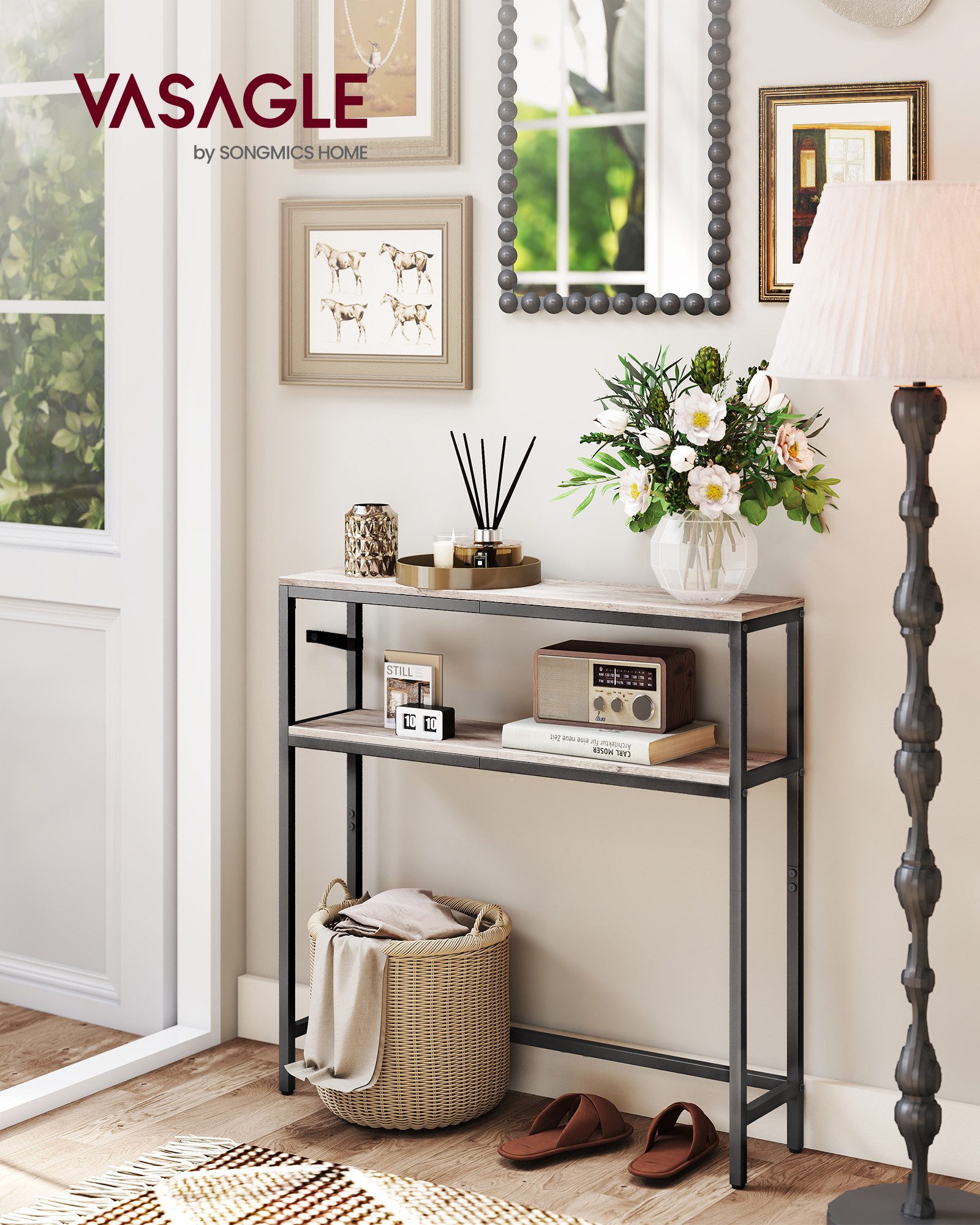 VASAGLE Konsolentisch, Konsolentisch, schmaler Sofatisch mit günstig online kaufen