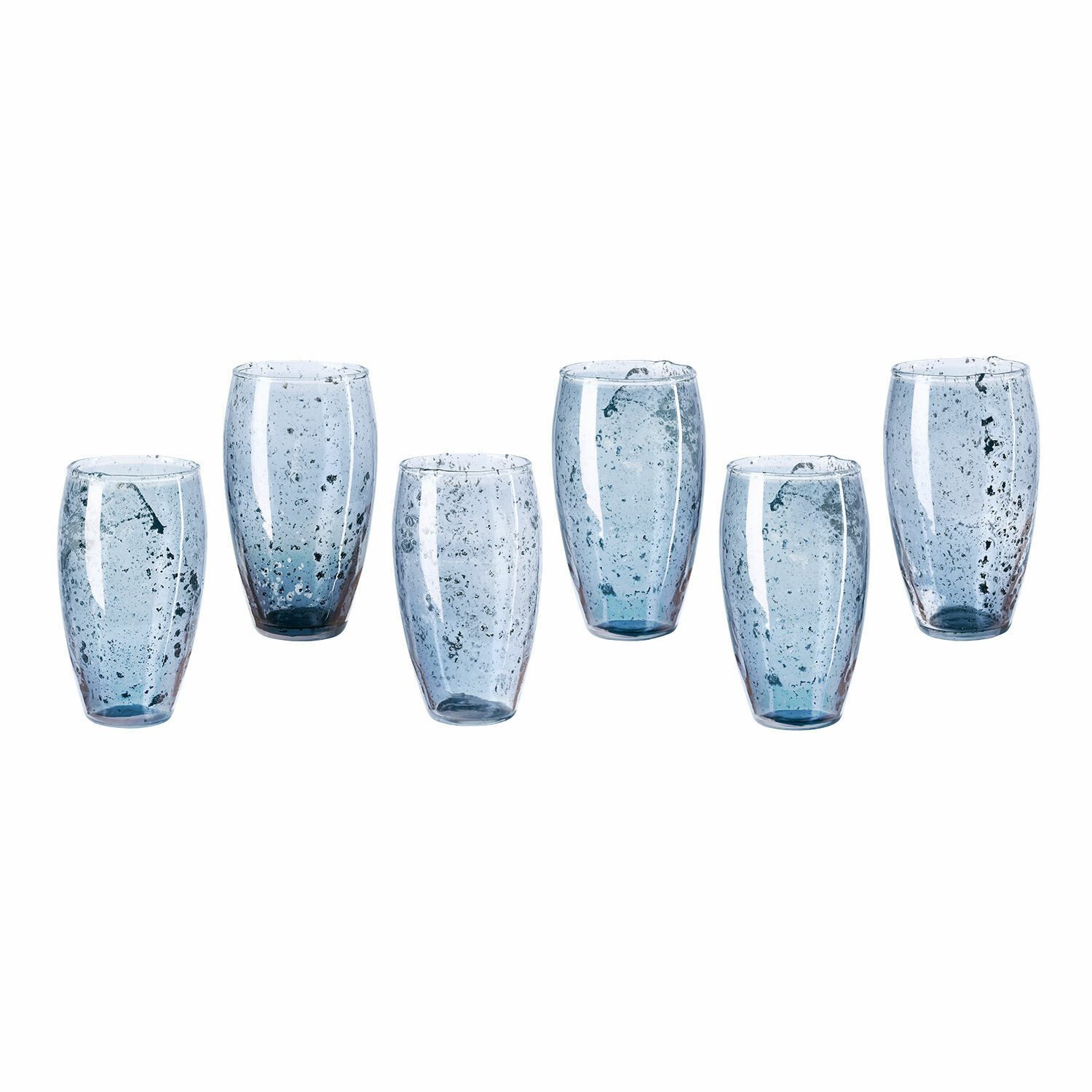 Mirabeau Glas Glas 6er Set Kampala blau/grau, Glas