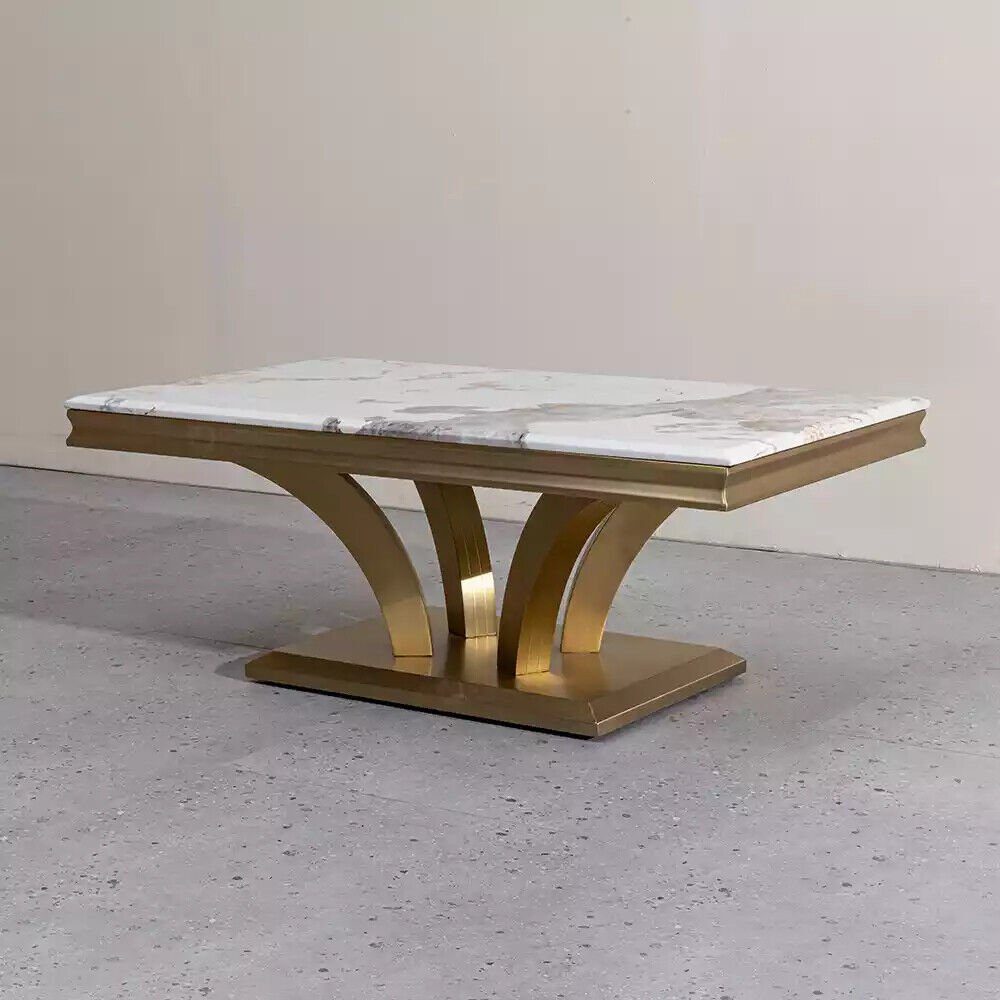 JVmoebel Couchtisch Couchtisch Design Wohnzimmer Luxus Couchtische Tische Möbel Gold (1-St., 1x Couchtisch), Made in Europa