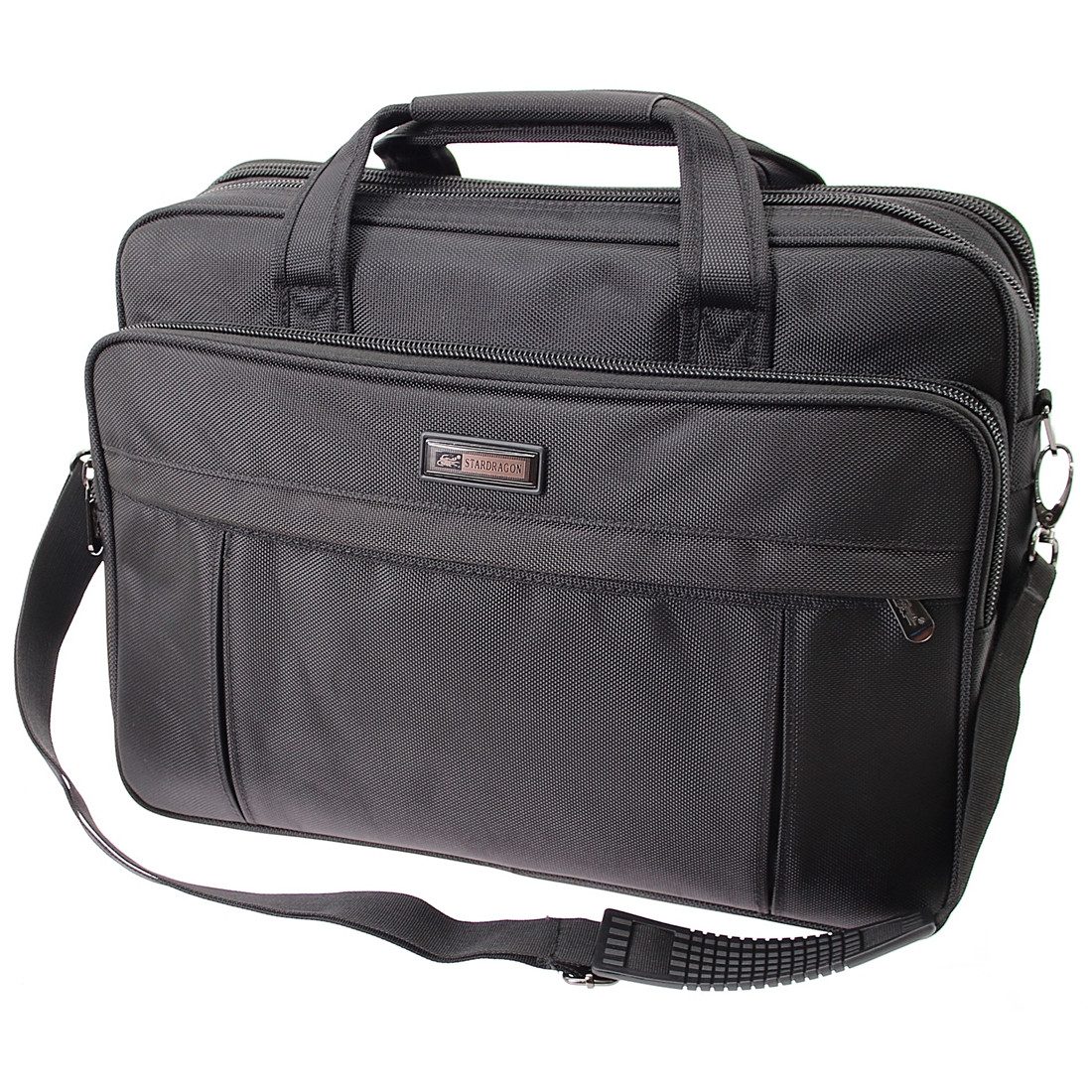 SHG Messenger Bag ֎ Umhängetasche Schultertasche Arbeitstasche Business Tasche SD-285 (Farbe: Schwarz), Freizeit Reise Sport Arbeit Schule Uni Festival