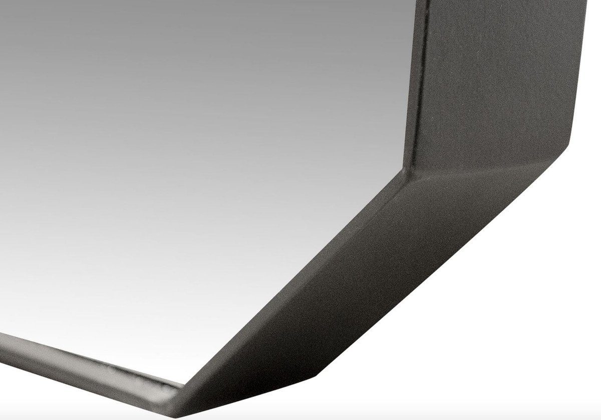 Stahlrahmen mit Luxus Luxus Casa Spiegel H. 220 x Kollektion cm - 80 pulverbeschichteten schwarz Spiegel Padrino
