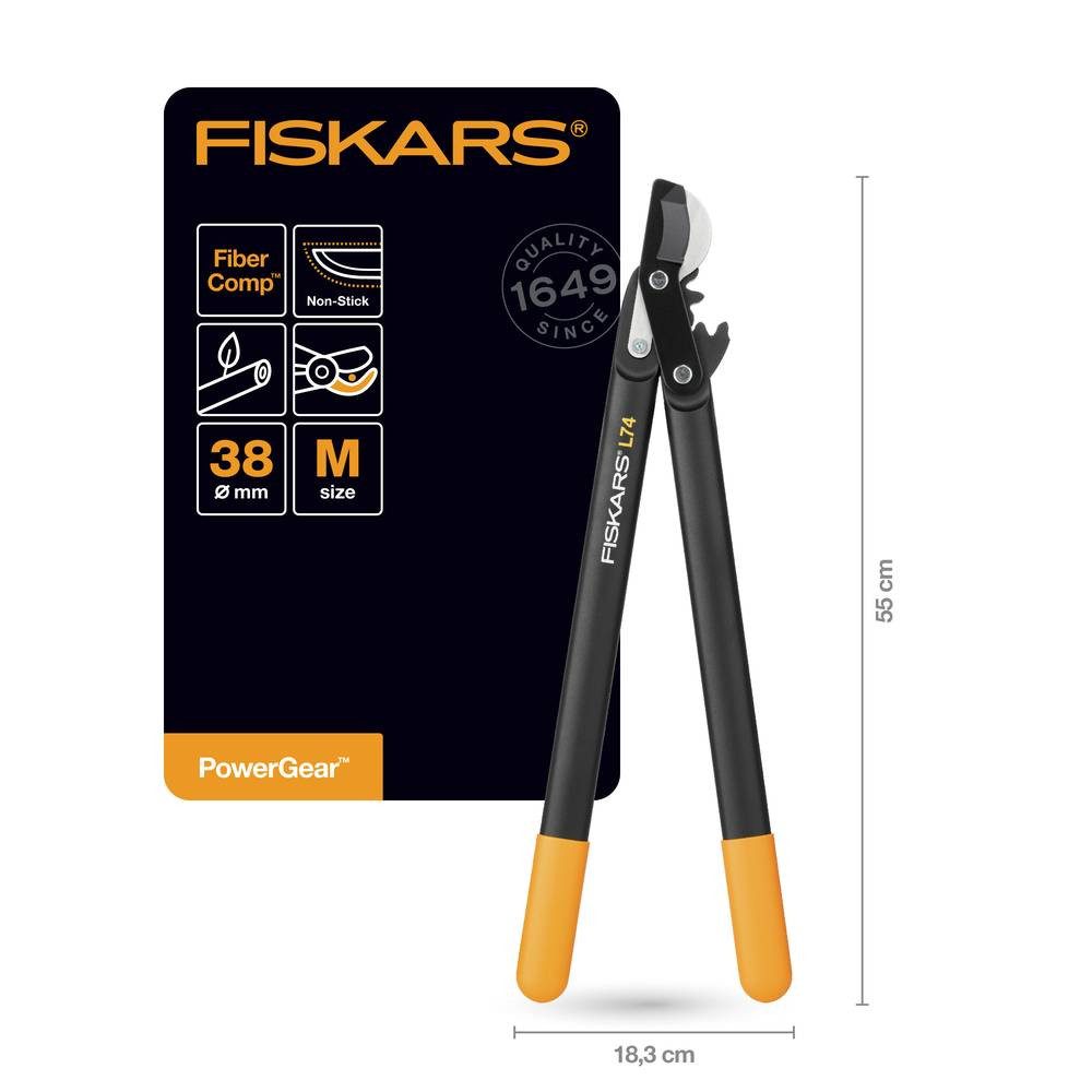 Fiskars Astschere PowerGear™ II Bypass-Getriebeastschere L74 1000582