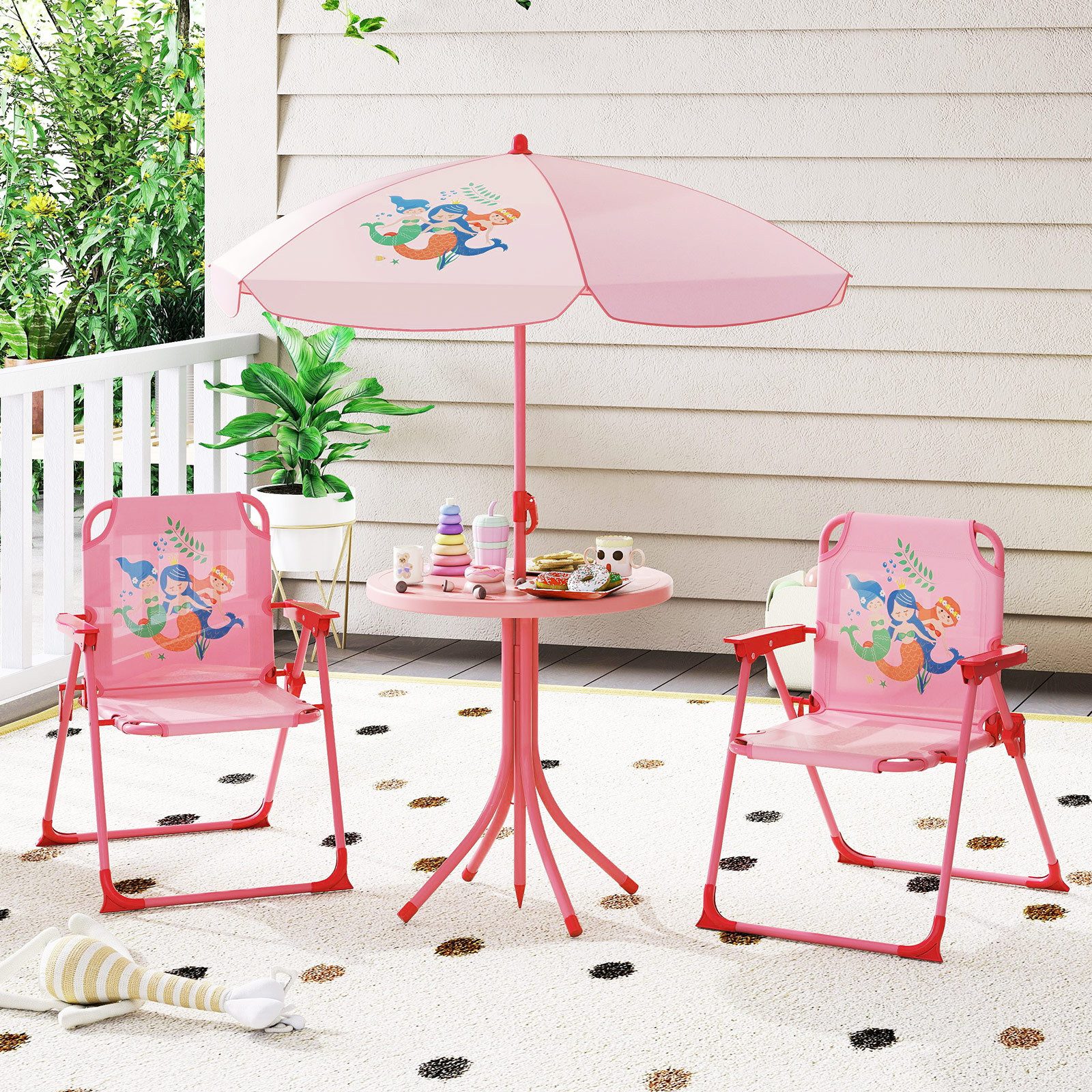KOMFOTTEU Garten-Kindersitzgruppe, mit 2 Klappstühle & günstig online kaufen