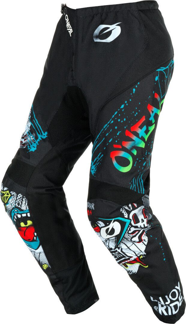 O’NEAL Motorradhose Element Rancid schwarz/bunte Motocross Hose Atmungsaktiv