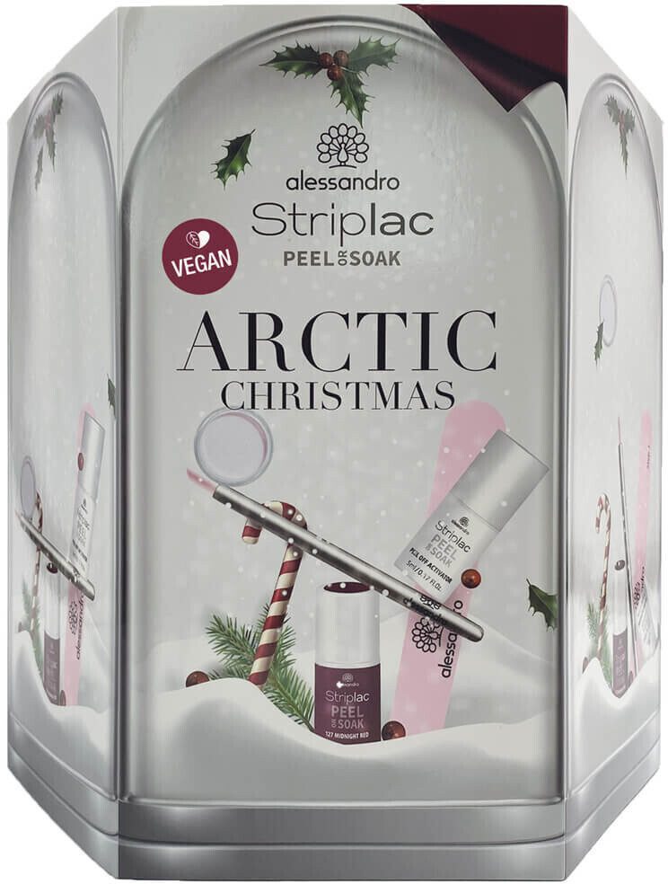 alessandro international Kosmetik-Adventskalender Striplac Arctic Peel or Soak Adventskalender 24 Türchen, VEGAN (24-tlg)