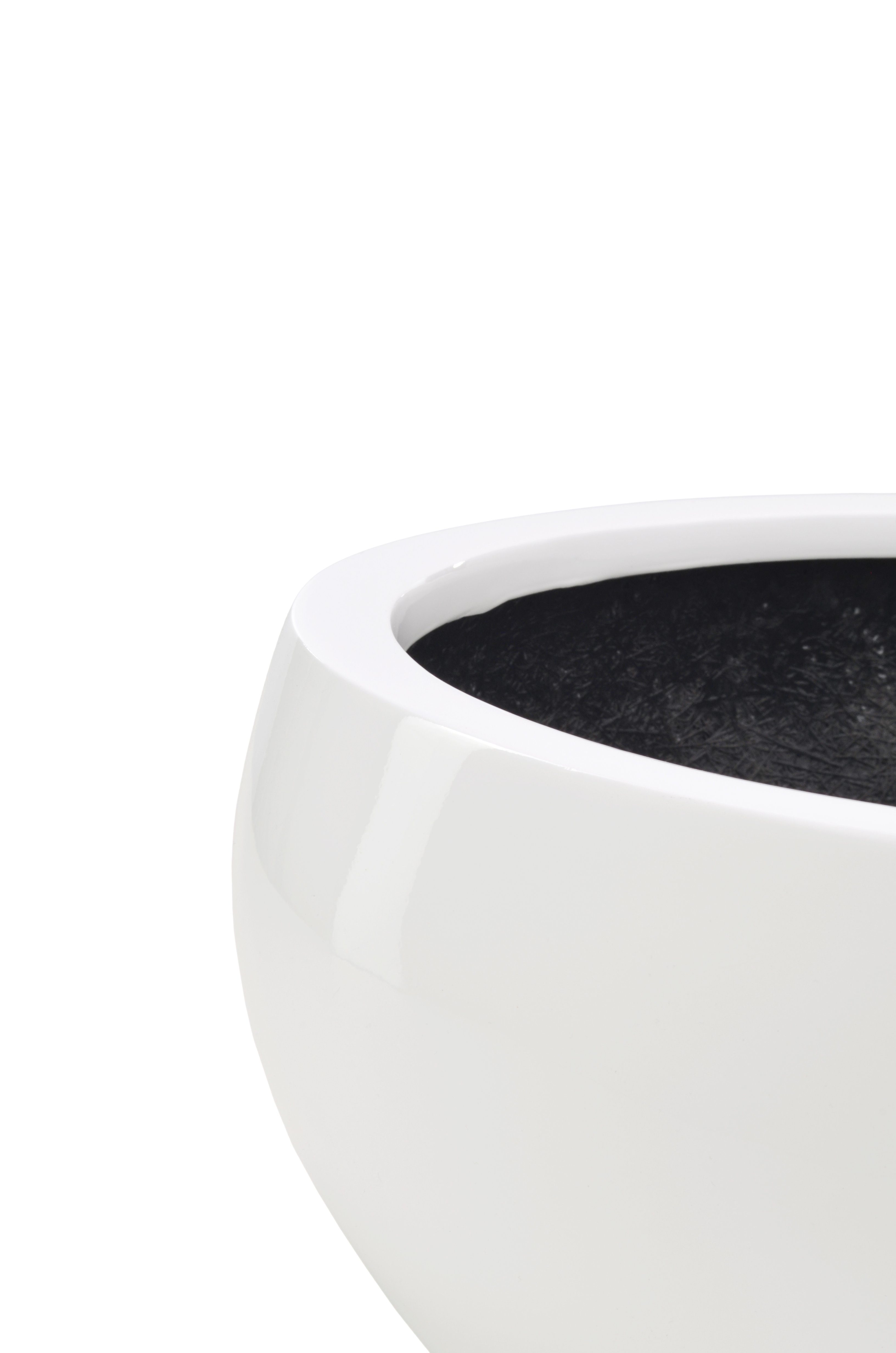 Flingora Pflanzschale Alodie, Fiberglas - Indoor & Outdoor - Weiß - Ø 50 cm günstig online kaufen