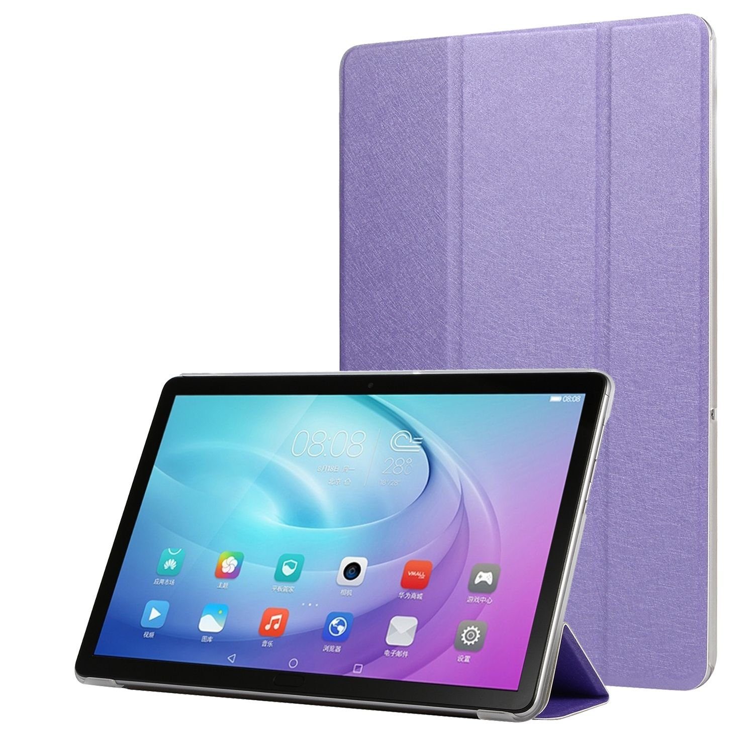 König Design Tablet-Hülle Samsung Galaxy Tab A7, Schutzhülle für Samsung Galaxy Tab A7 Tablethülle Schutztasche Cover Standfunktion Lila