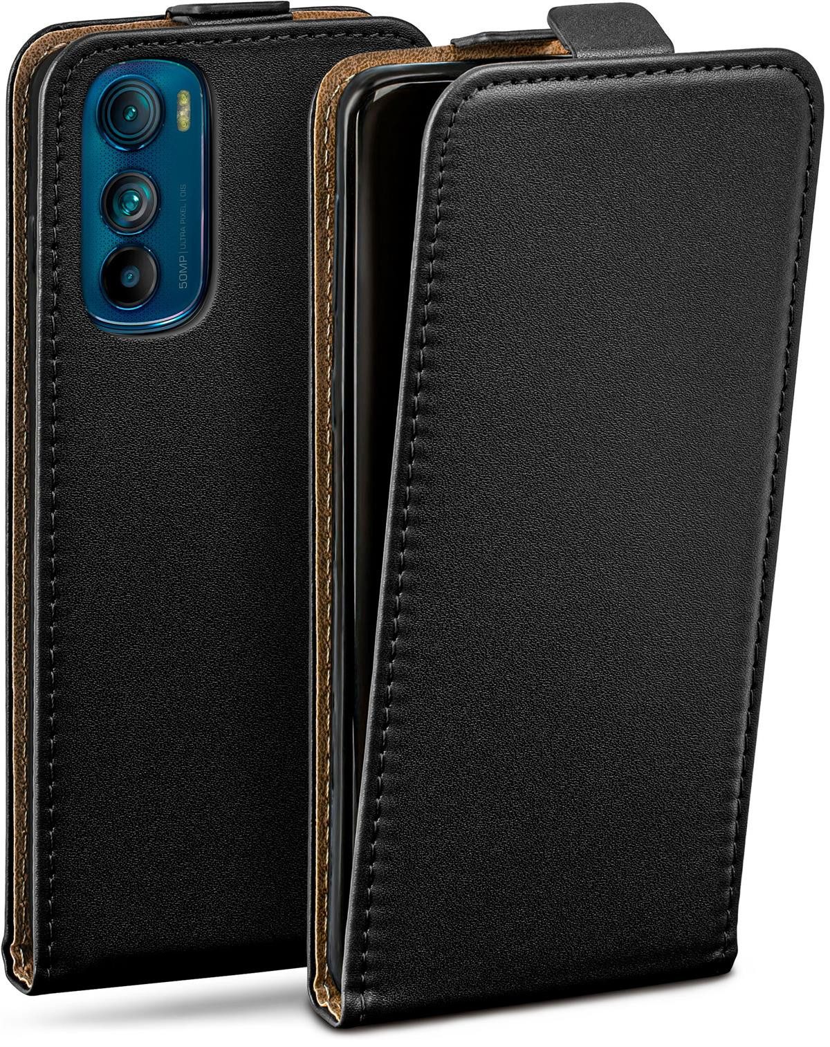 Handyhülle für Motorola Edge 30 Hülle Klappbar Flip Case Schwarz
