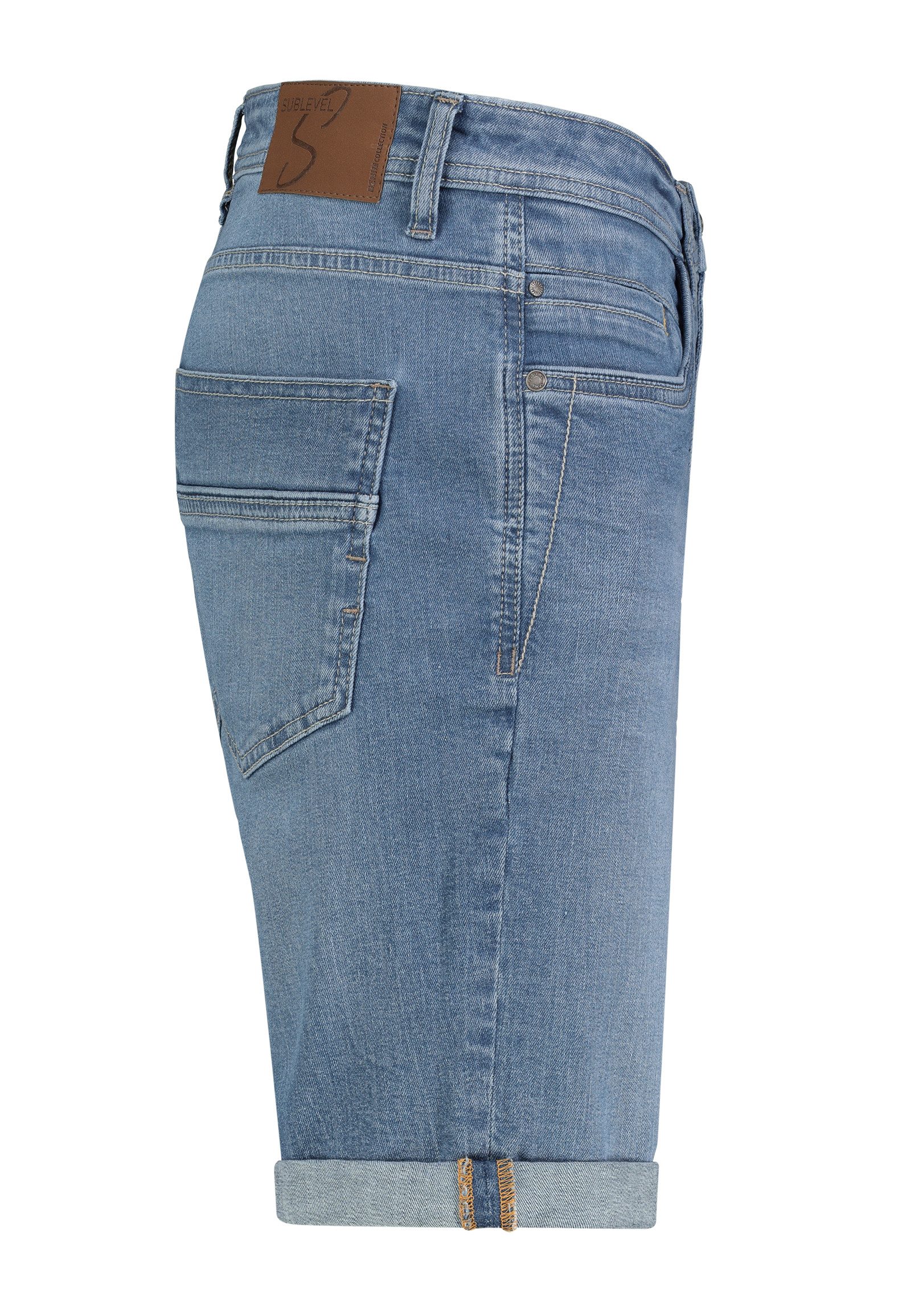 SUBLEVEL Jeansshorts im 5-Pocket-Style mit Aufschlag günstig online kaufen
