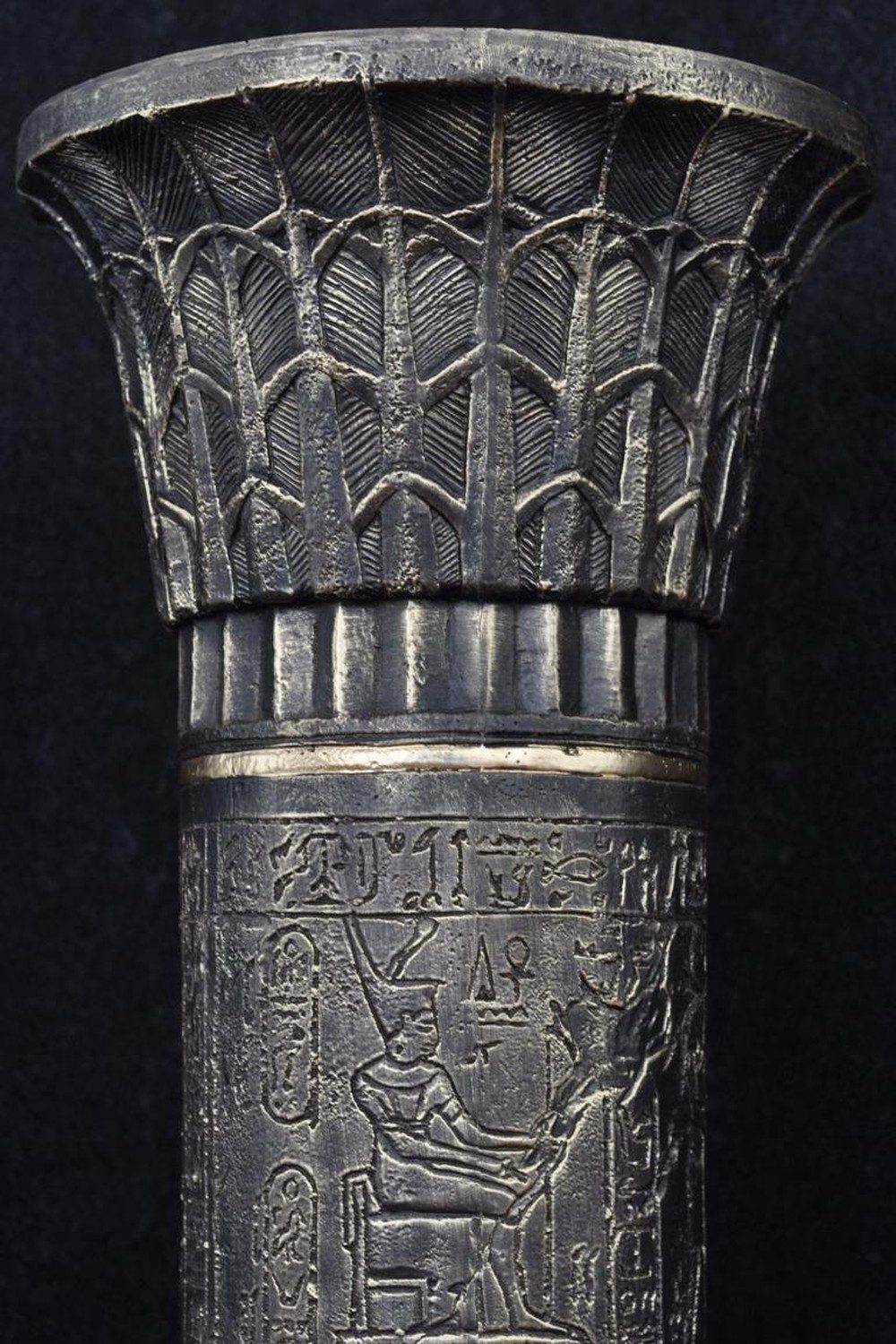 JVmoebel Dekosäule Ägyptische Pharao-Säule aus Kunststein in Antikoptik, Made in Europa