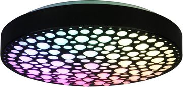 TRIO Leuchten LED Deckenleuchte Chizu, CCT - über Fernbedienung, Memoryfunktion, LED fest integriert, Farbwechsler, warmweiß - kaltweiß, Regenbogen RGB-Wechsel, dimmbar per Fernbedienung, Memory, Nachtlicht