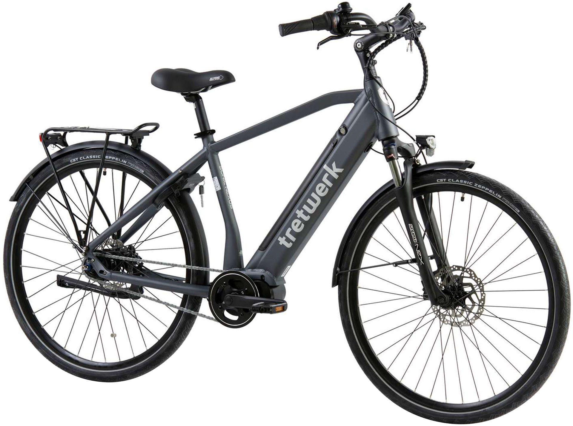Tretwerk E-Bike Trekkingrad Sonic Nexus, 7 Gang, Nabenschaltung, Mittelmotor, 522 Wh, Pedelec, Elektrofahrrad für Damen u. Herren