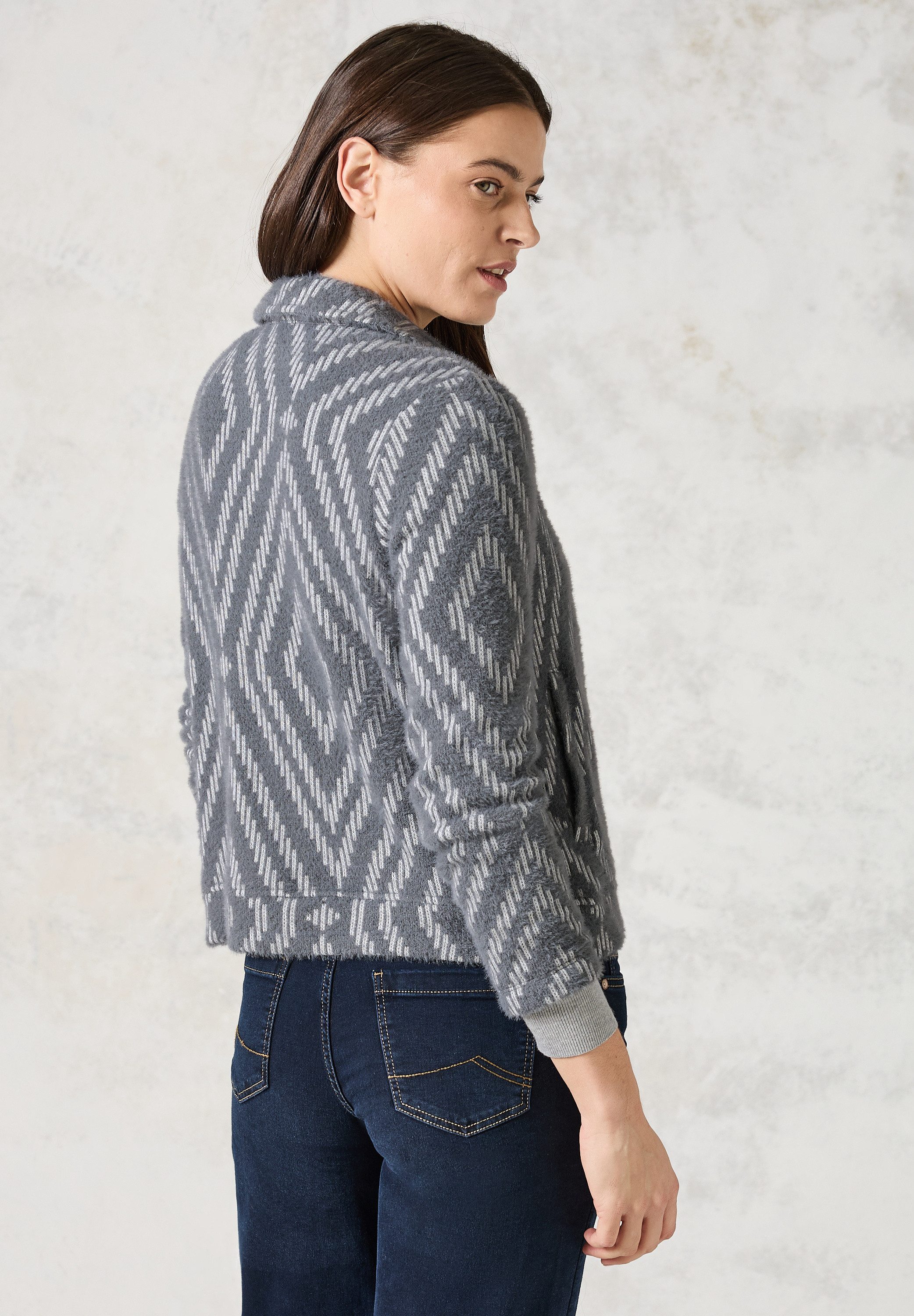 CECIL Cardigan aus softem Materialmix