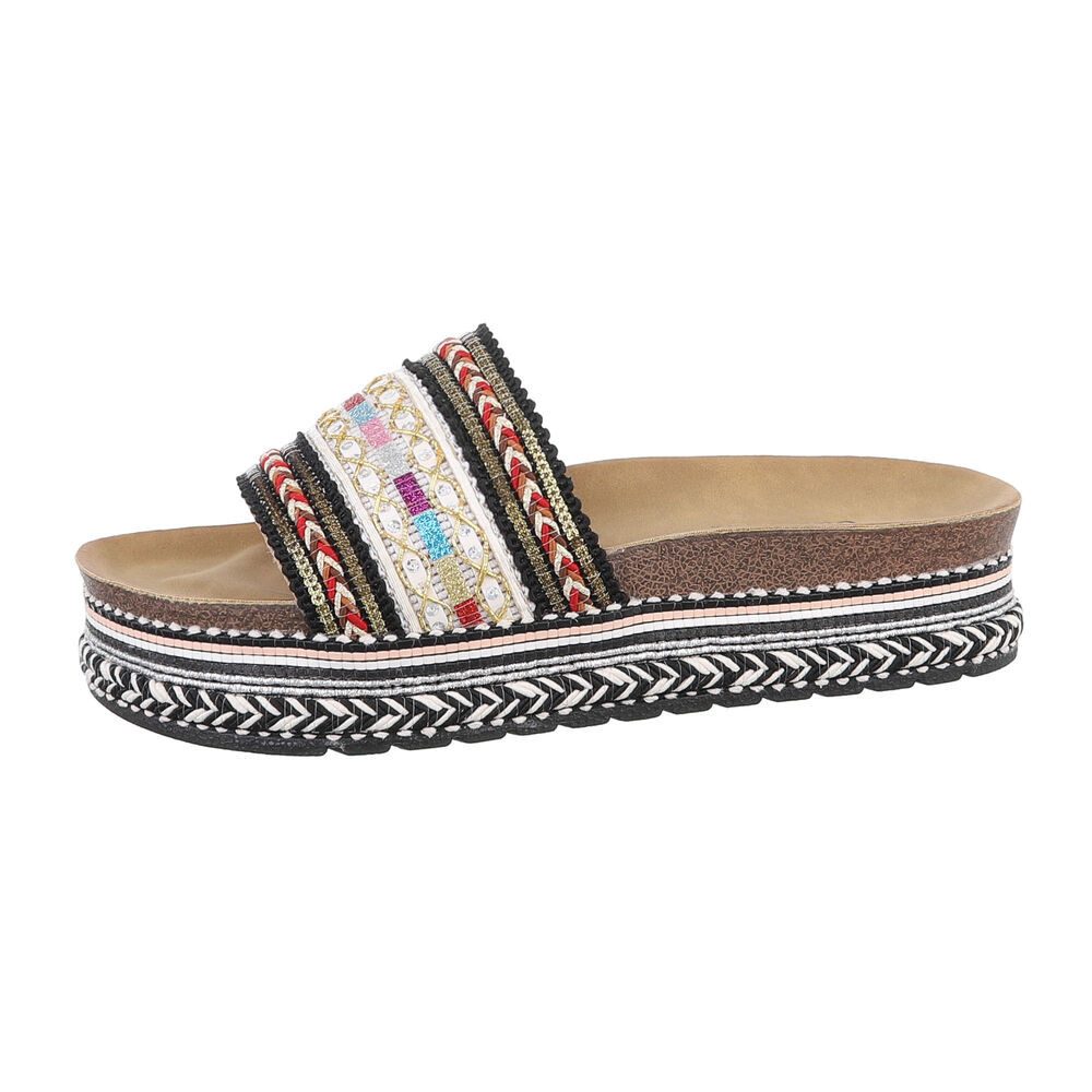 Ital-Design Damen Mules Freizeit Plateausandaletten (85960242) Flach Pantol günstig online kaufen