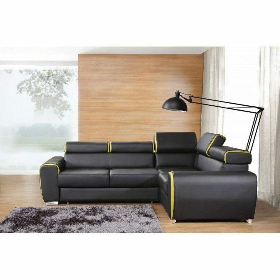 Eck Ecksofa Sofa, JVmoebel Sofa Polster Couch Bettfunktion Sitz Design