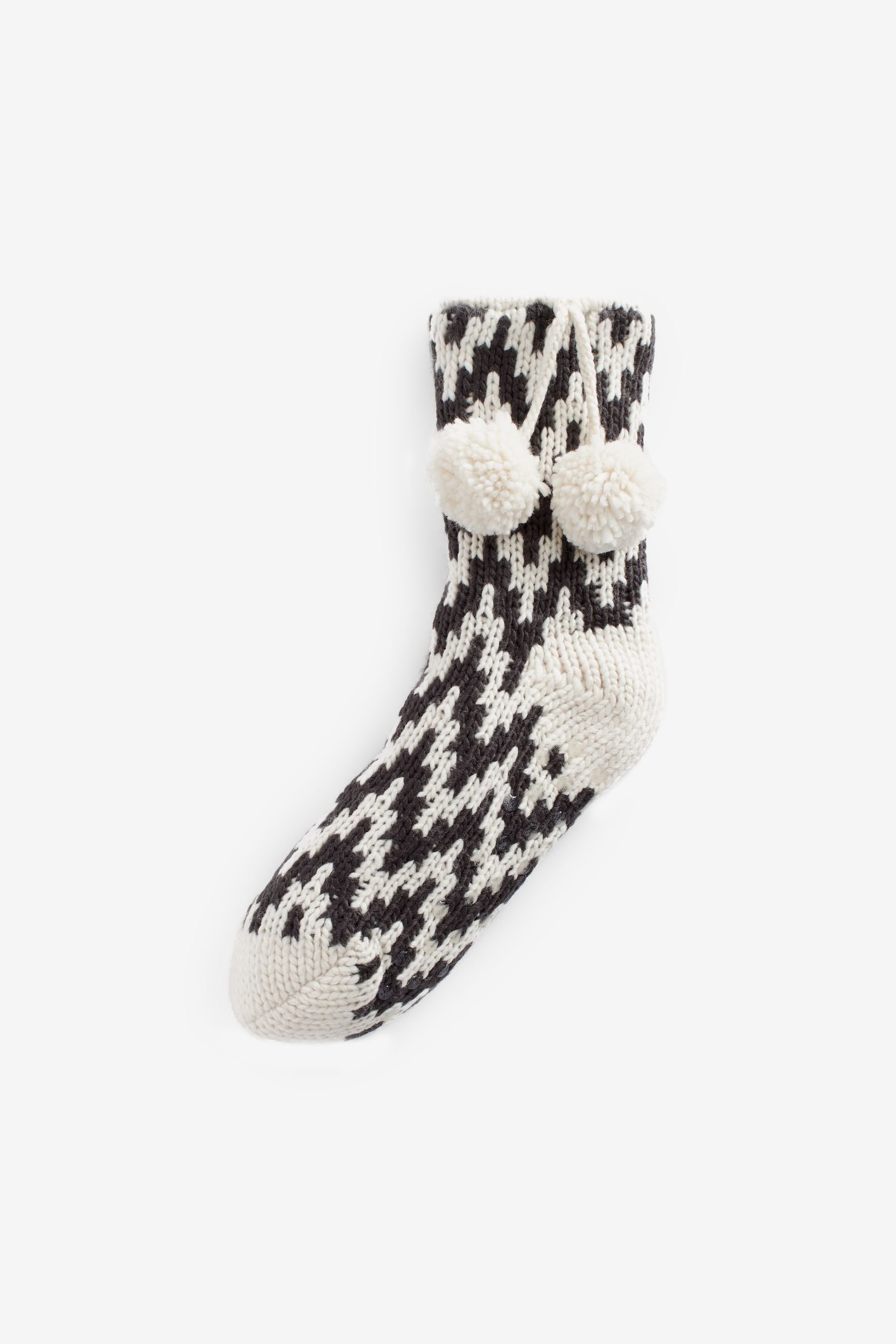 Next Haussocken Dicke Hausschuhsocken, 1er-Pack (1-Paar) Chevron Mono