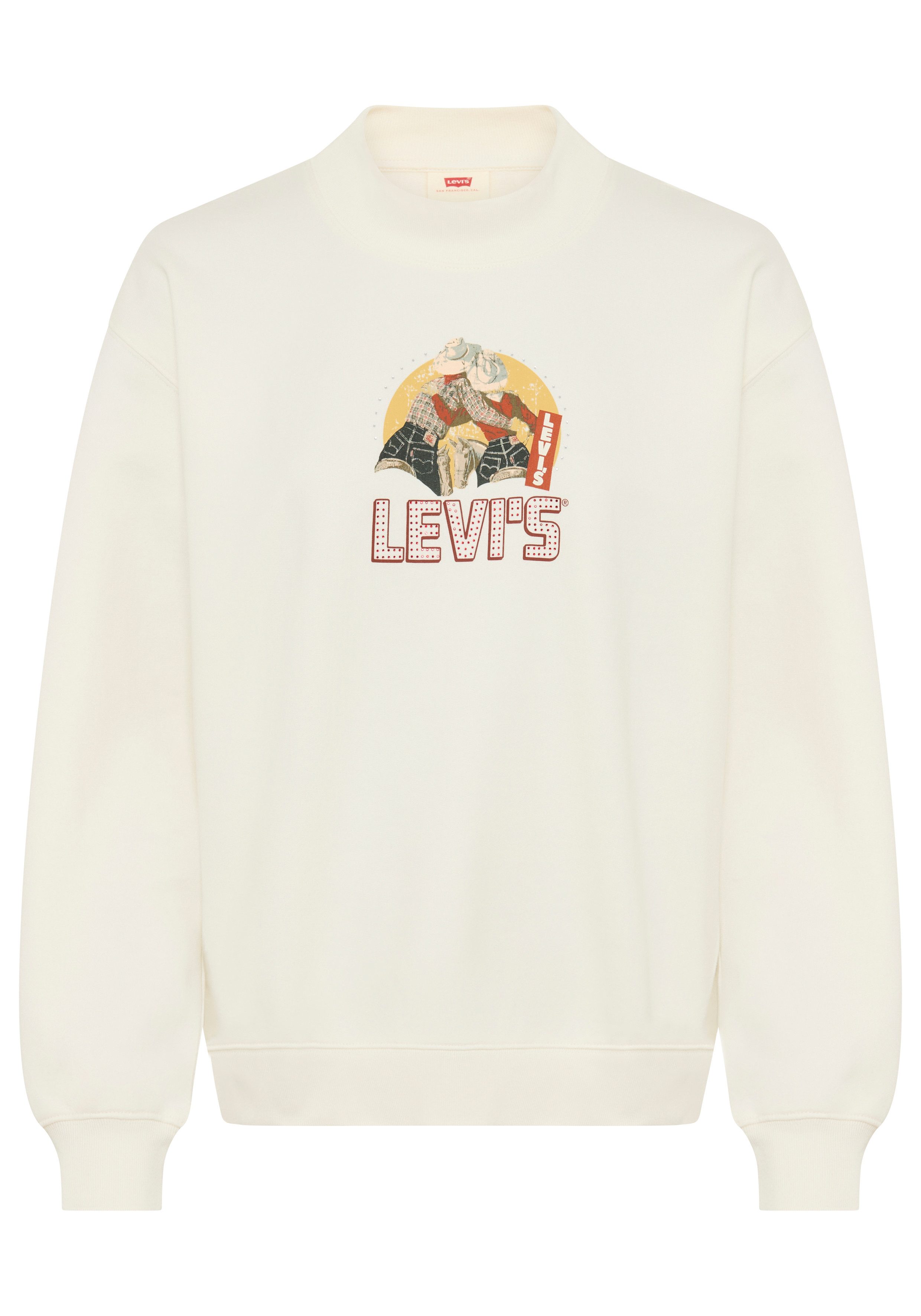 Levi's® Sweater GR COLLINS MOCKNE mit Frontprint und Glitzersteinen