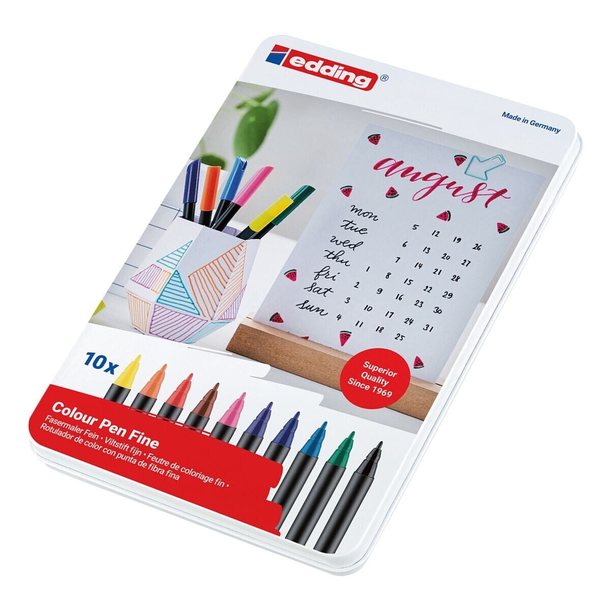 edding Filzstift 1200, (10-tlg), Strichstärke 0,5-1,0 mm, Tinte nicht durchschlagend