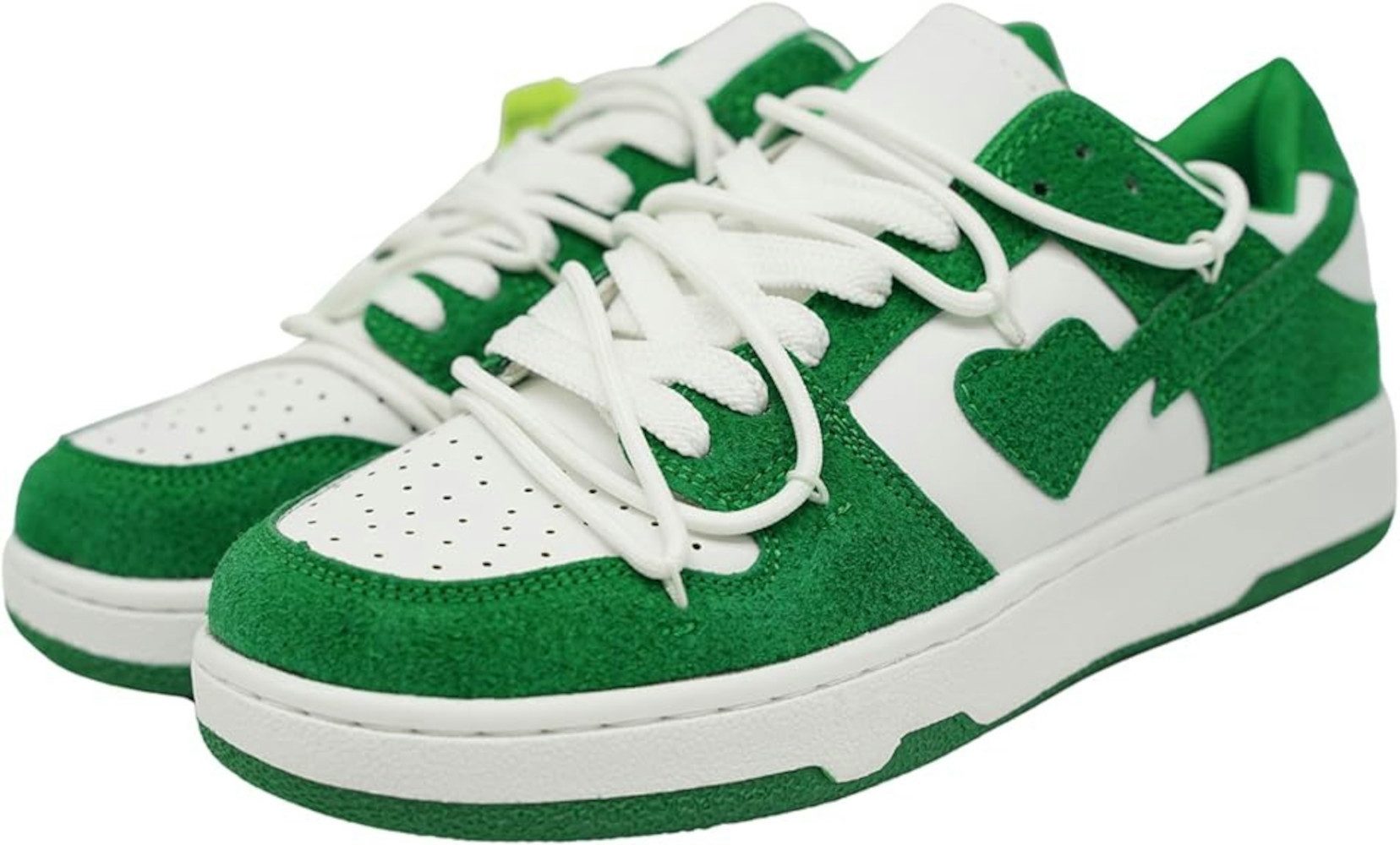 UE Stock Streetwear Sneaker Turnschuhe Laufschuhe dicke Sohle Gr. 40 Grün Weiß Sneaker für ganztägigen Komfort
