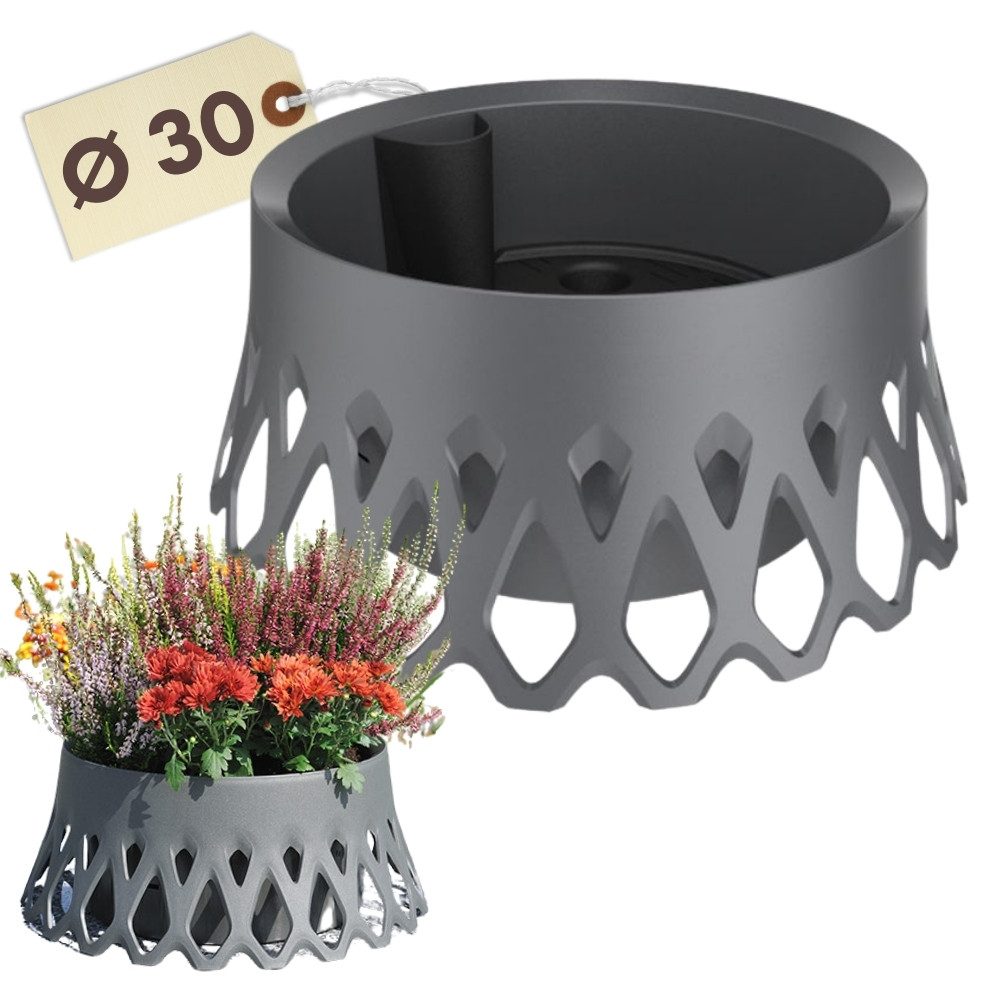 GarPet Pflanzschale Grabschale mit Selbstbewässerung Grabvase mit Wasserspeicher Friedhof