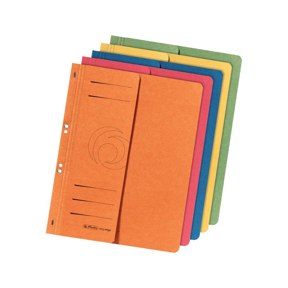 Herlitz Hefter 10 Herlitz Ösenhefter / aus Manila Karton / DIN A4 / 5 verschiedene Fa
