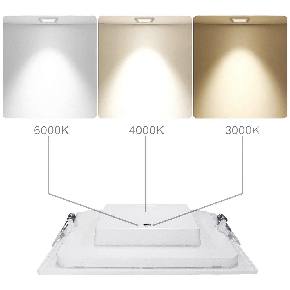 HEITRONIC Einbauleuchte Heitronic 501380 Le Mans LED-Einbauleuchte LED 6 W Weiß