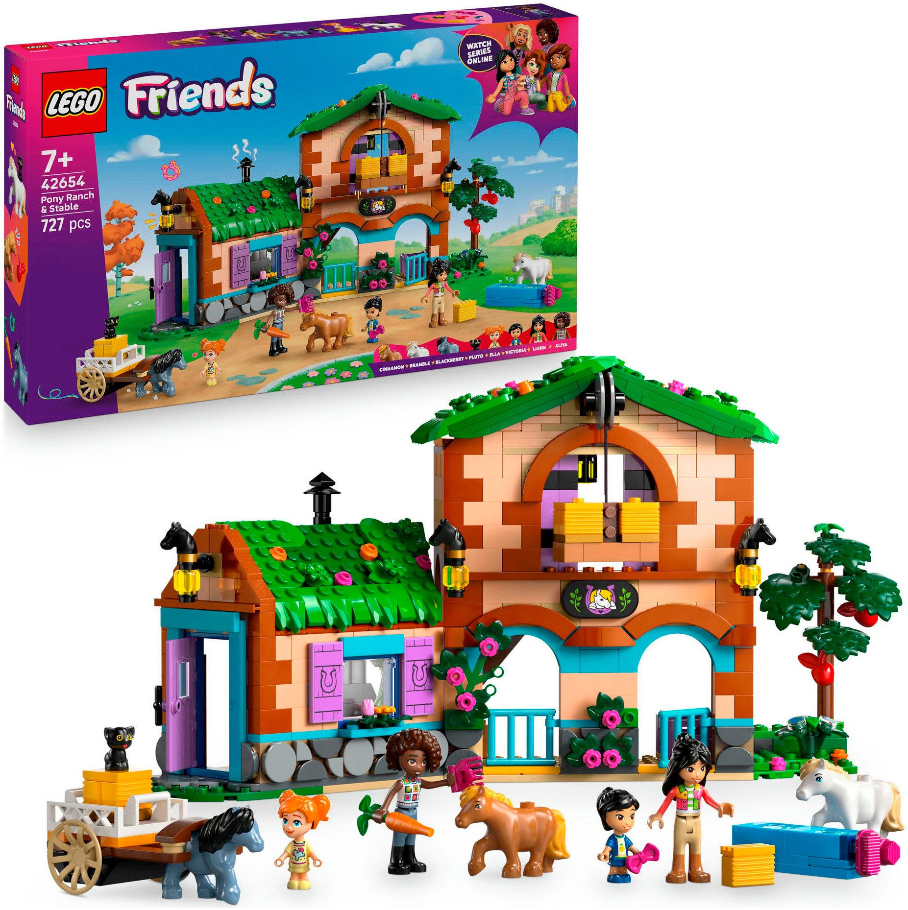 LEGO® Ponyhof & Stall (42654), LEGO Friends Konstruktionsspielsteine, (727 günstig online kaufen